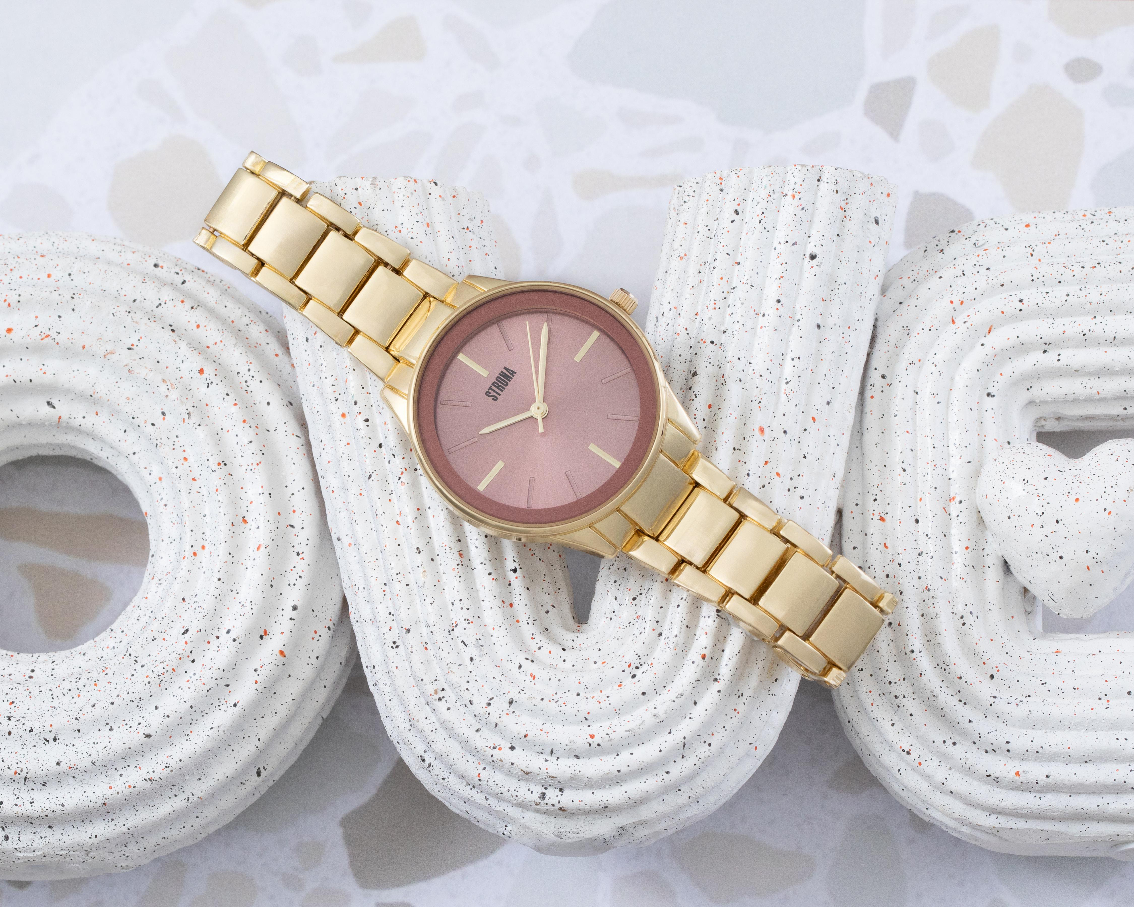 Foto 7 pulgar | Reloj Strona para Mujer STN-NAN53-24 Dorado