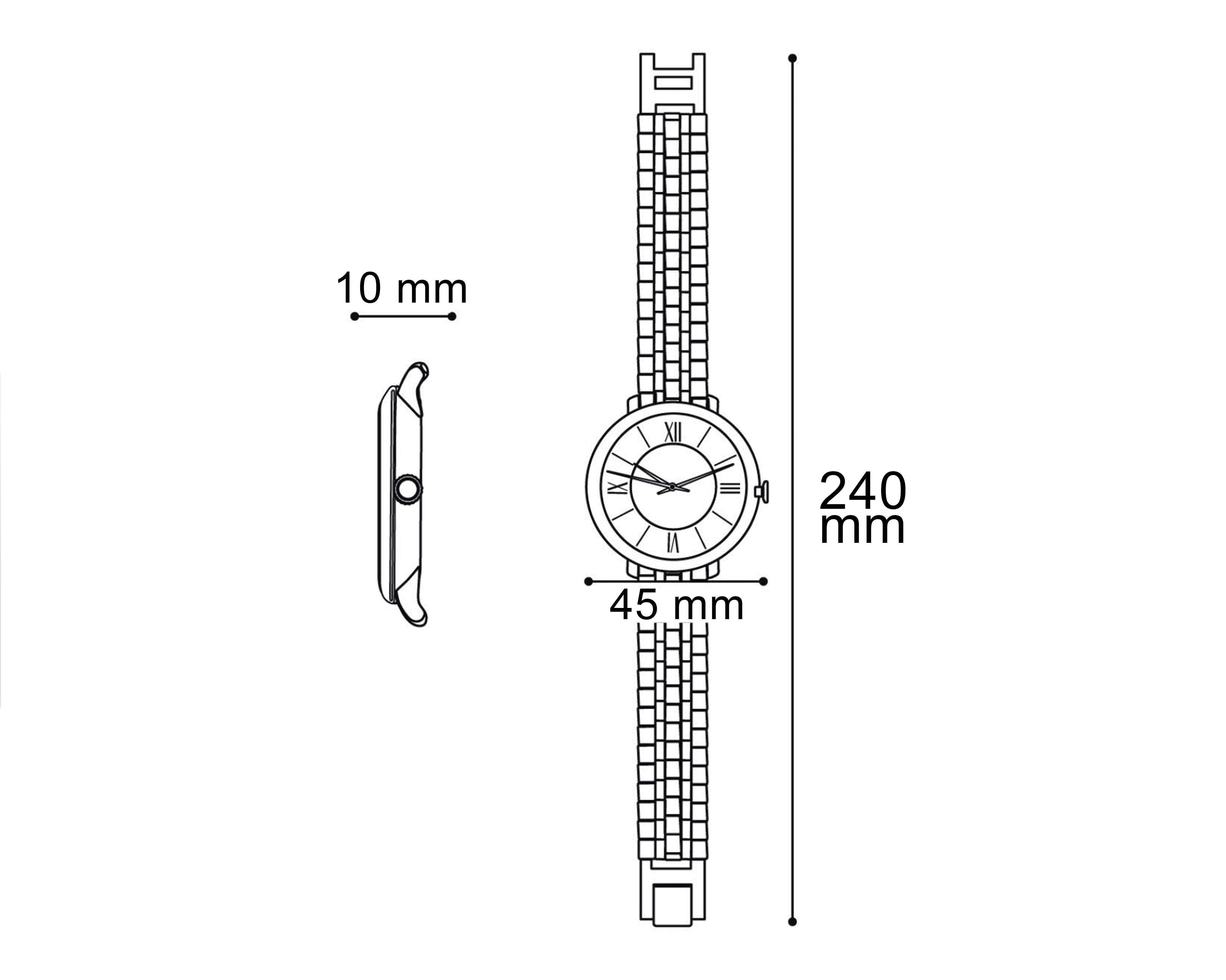 Foto 6 pulgar | Reloj para Mujer Sahara Plateado SHR-6025-24
