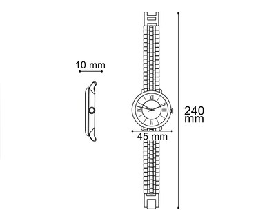 Foto 5 | Reloj para Mujer Sahara Plateado SHR-6025-24