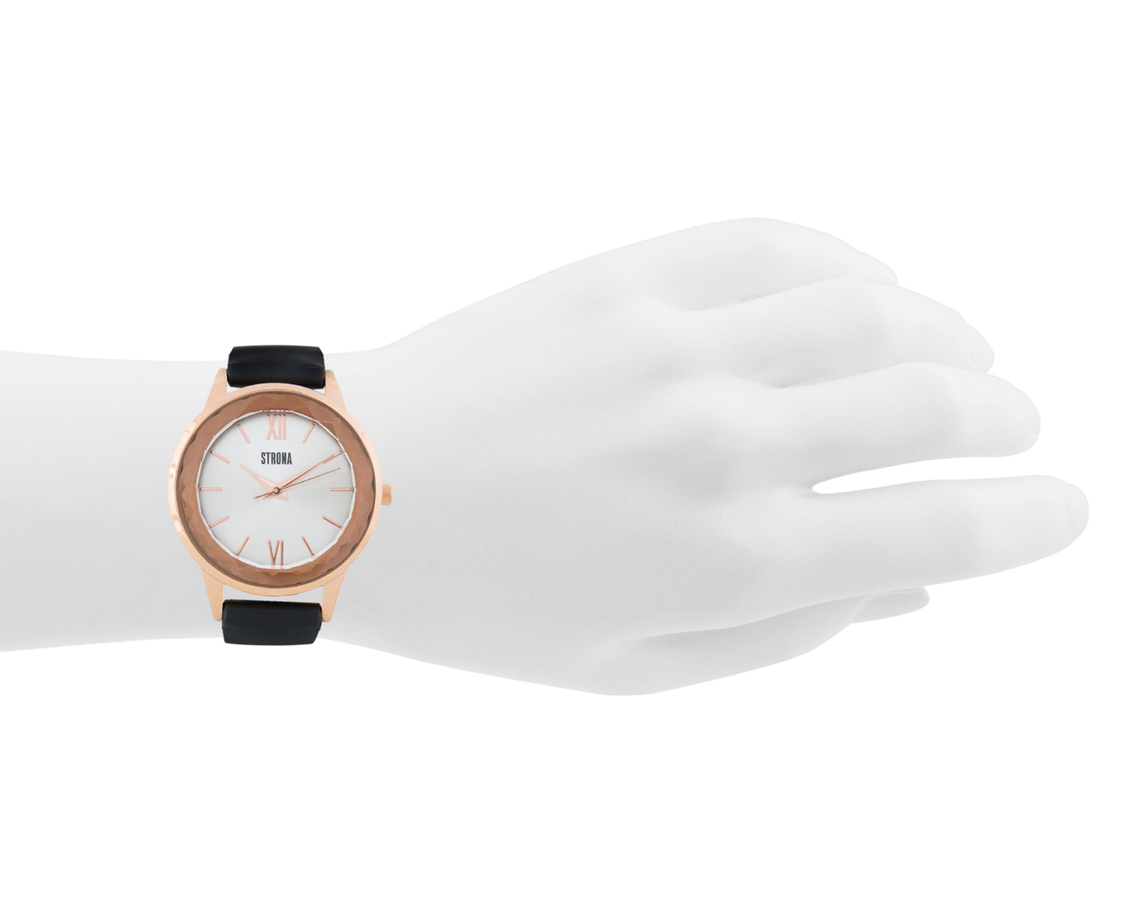 Foto 4 | Reloj para Mujer Strona Negro STN-15433-Black-24