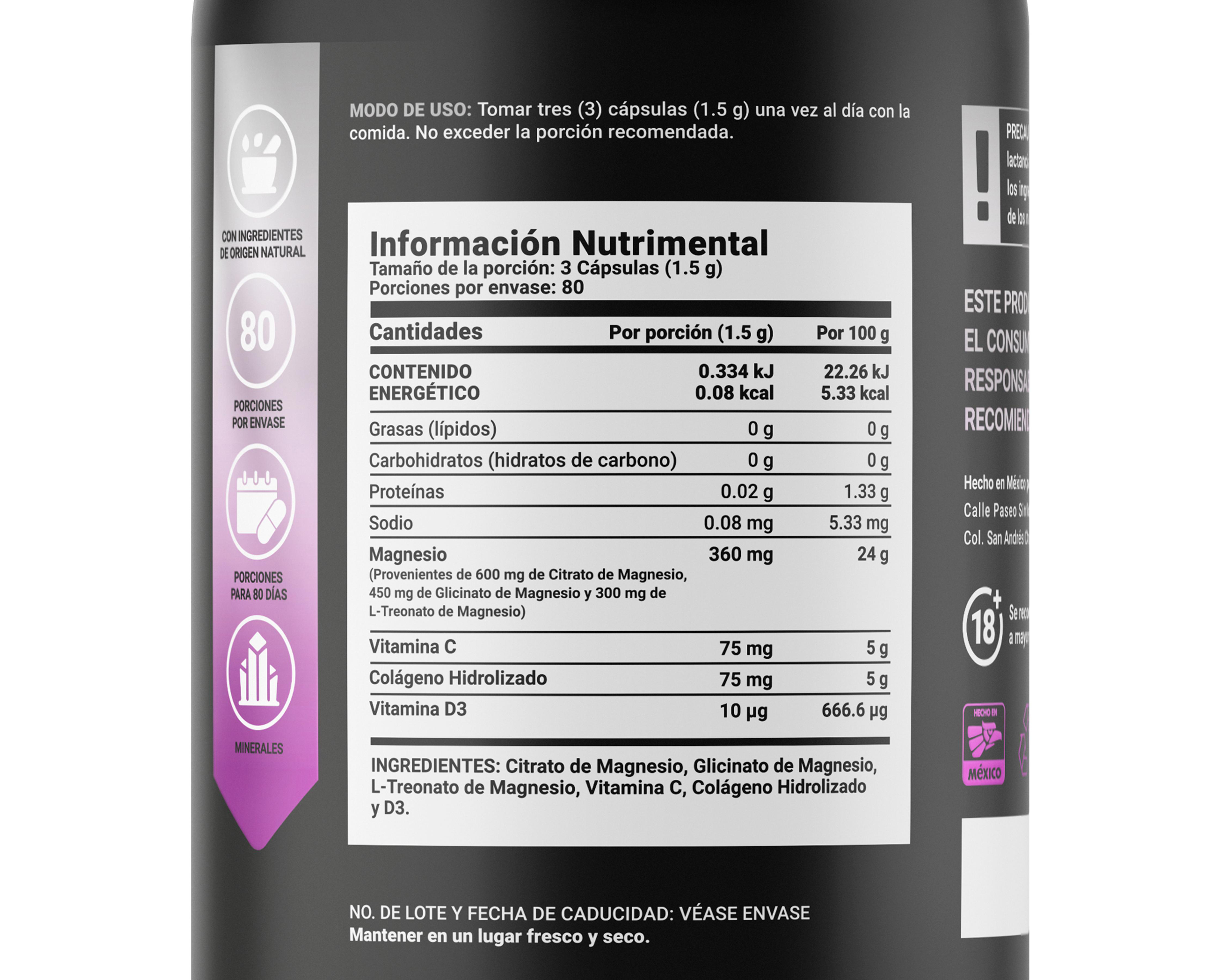 Foto 4 pulgar | Suplemento Alimenticio B Life 3 Mag Platinum con Magnesio 240 Cápsulas