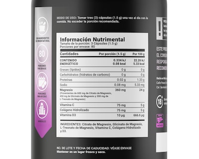 Foto 3 | Suplemento Alimenticio B Life 3 Mag Platinum con Magnesio 240 Cápsulas