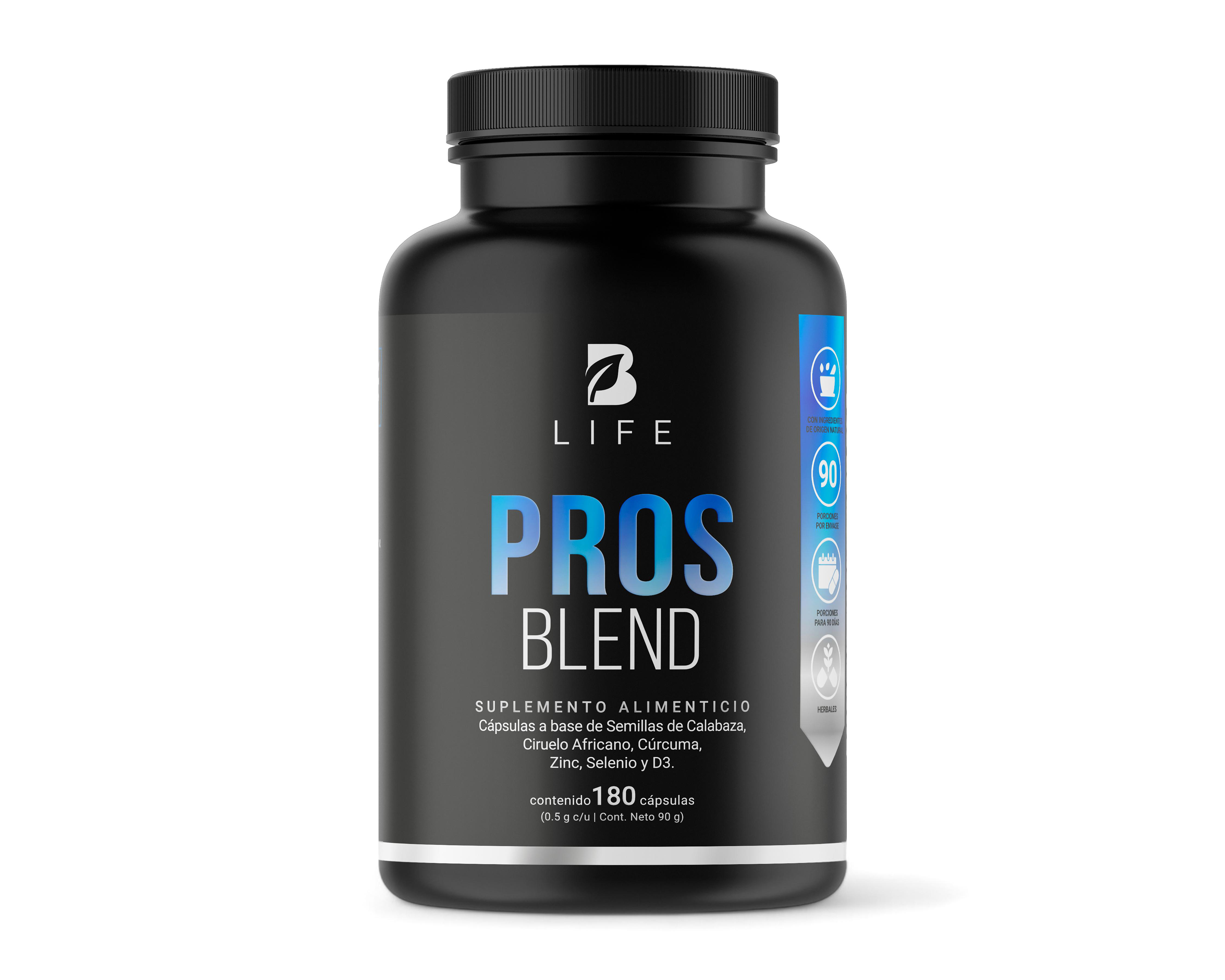 Suplemento Alimenticio B Life Pros Blend con Semillas de Calabaza 180 Cápsulas
