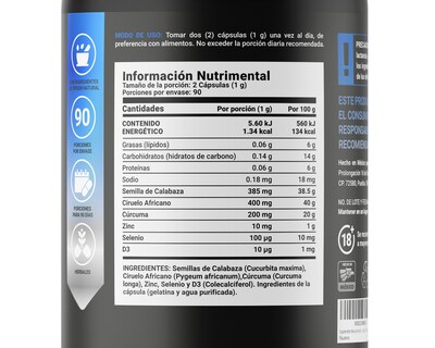 Foto 3 | Suplemento Alimenticio B Life Pros Blend con Semillas de Calabaza 180 Cápsulas