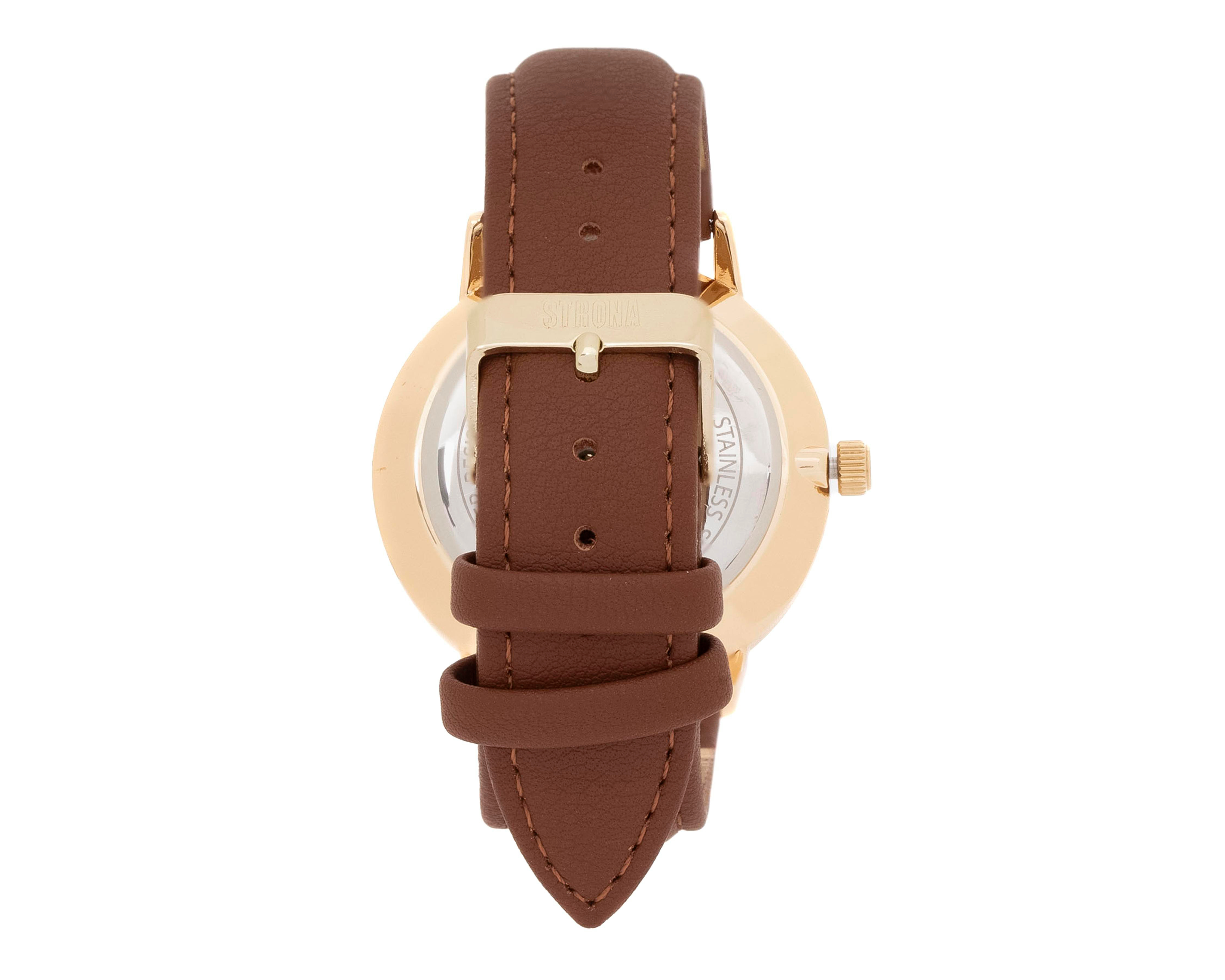 Foto 4 pulgar | Reloj Strona para Hombre STN-C-58YG-24 Café