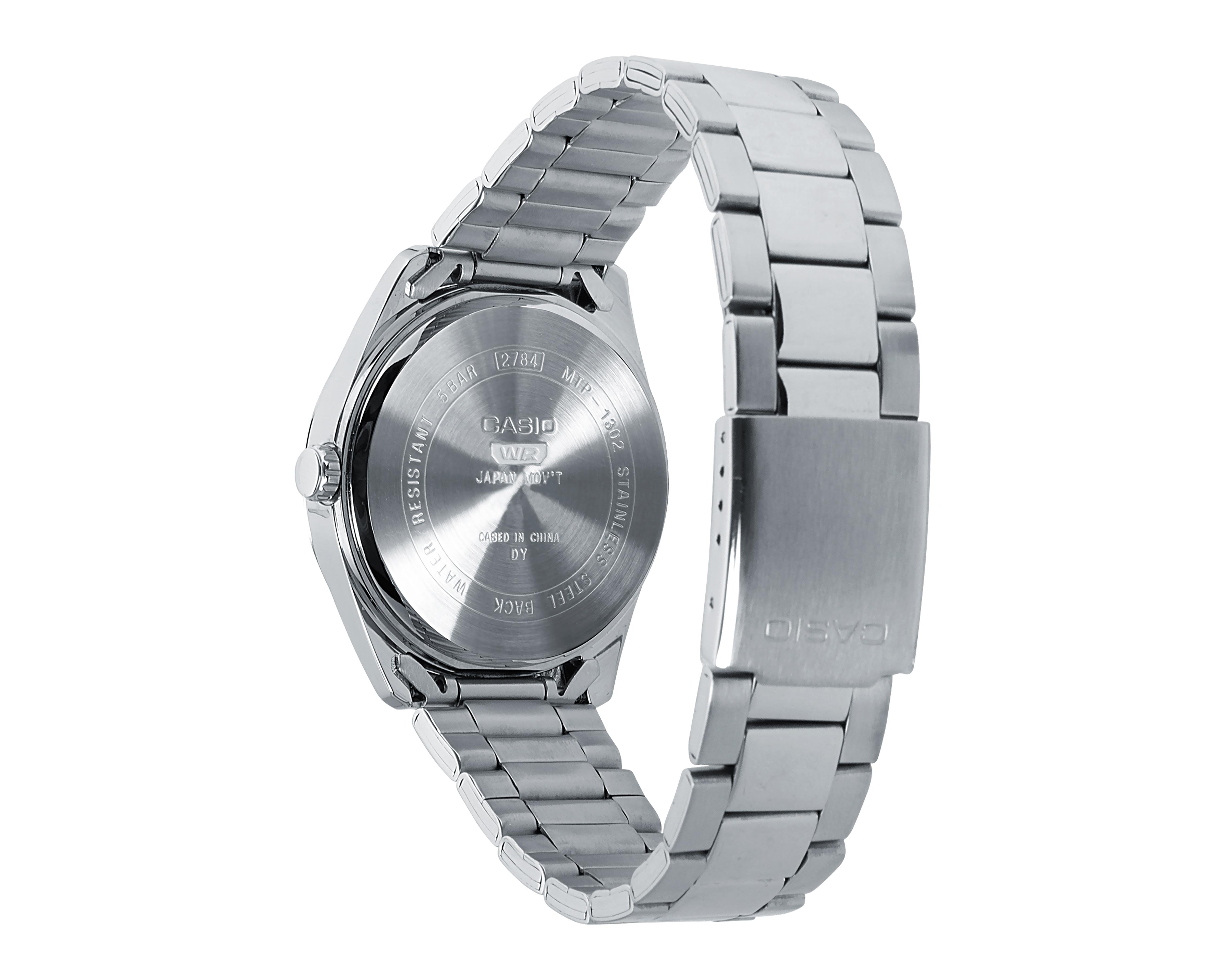 Foto 4 pulgar | Reloj para Hombre Casio Plateado MTP-1302D-1A1VVT