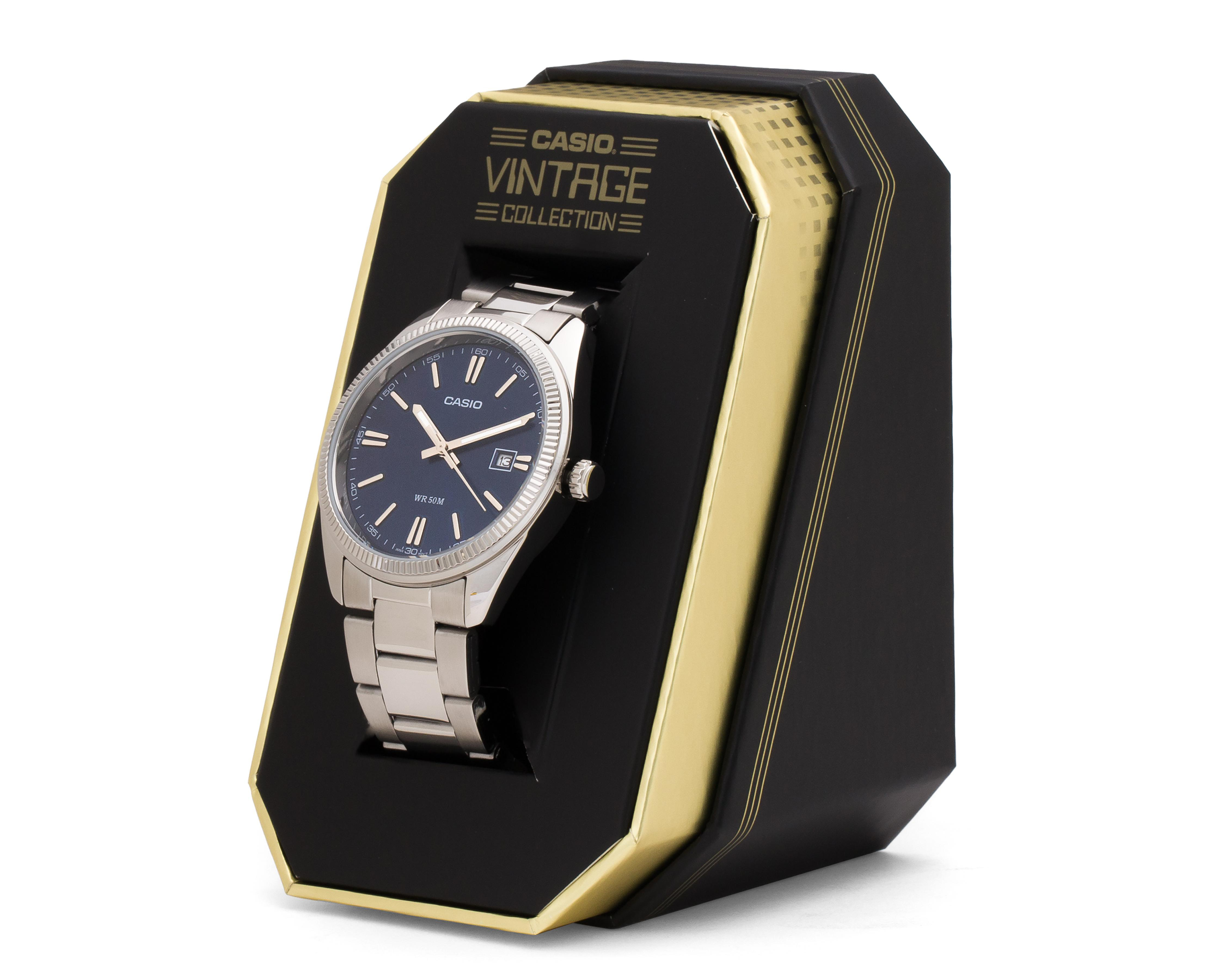 Foto 5 | Reloj para Hombre Casio Plateado MTP-1302D-2AVVT