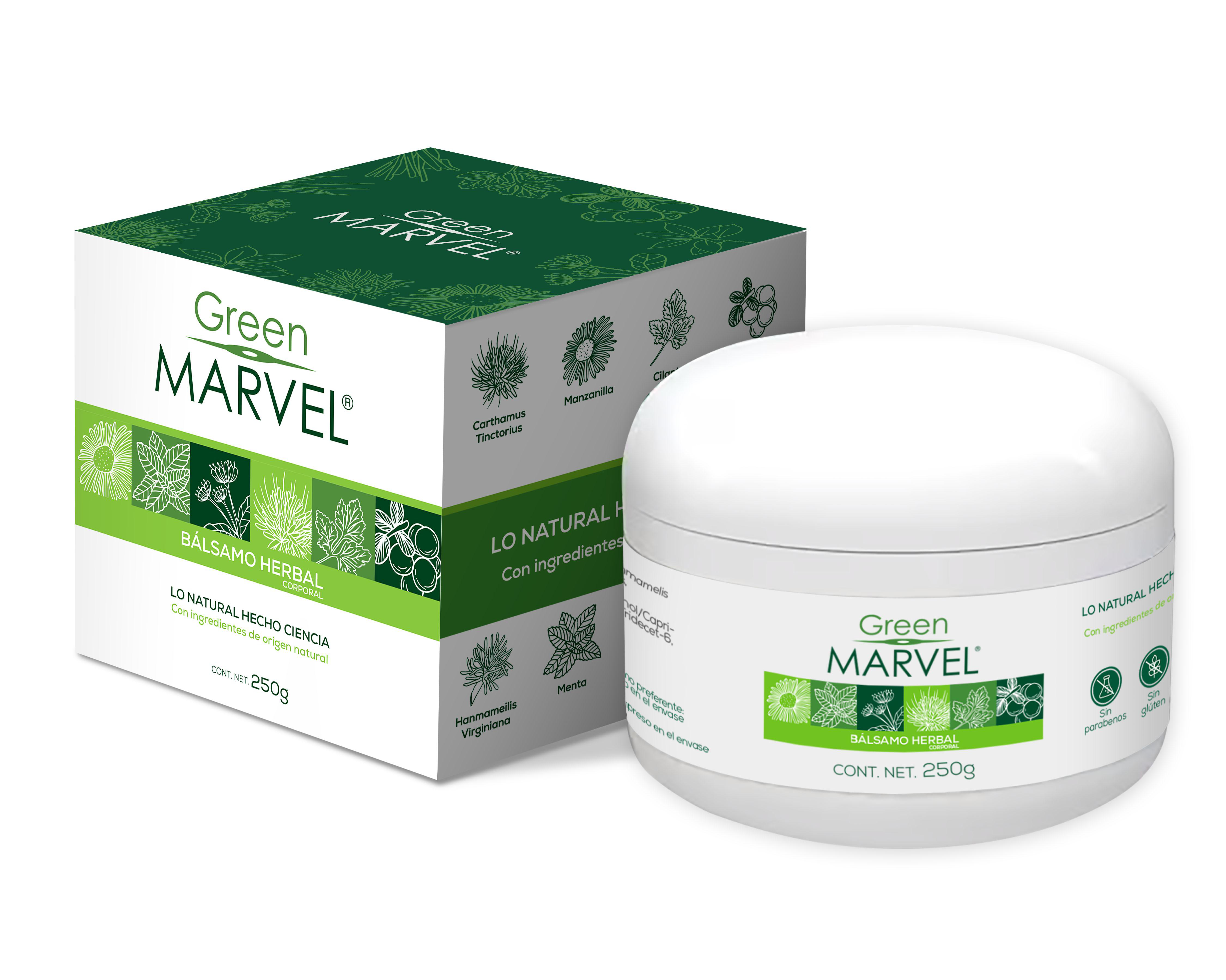 Foto 2 pulgar | Bálsamo Herbal Corporal Inova Green Marvel 250 g