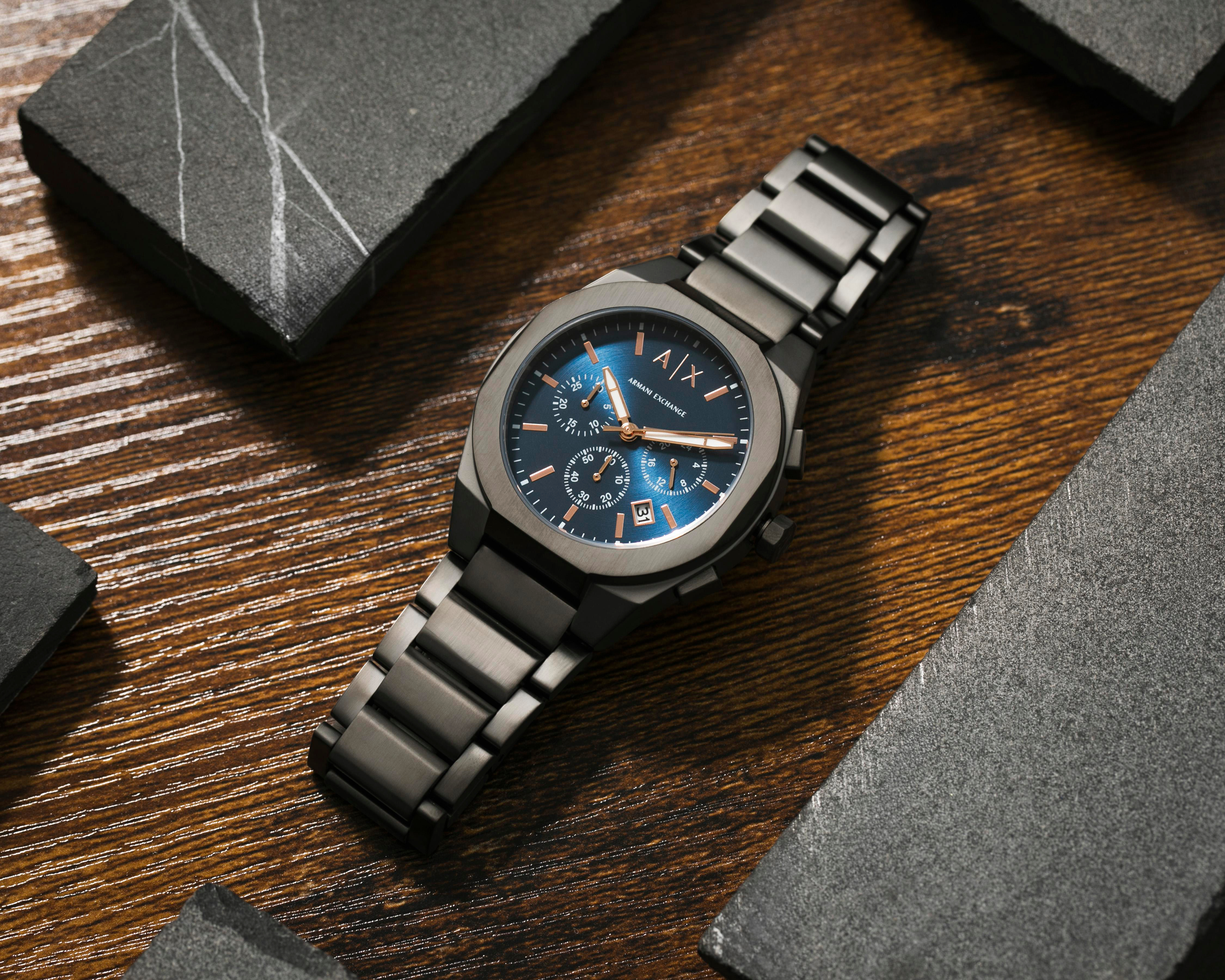 Foto 8 pulgar | Reloj para Hombre Armani Exchange Gunmetal Rafael