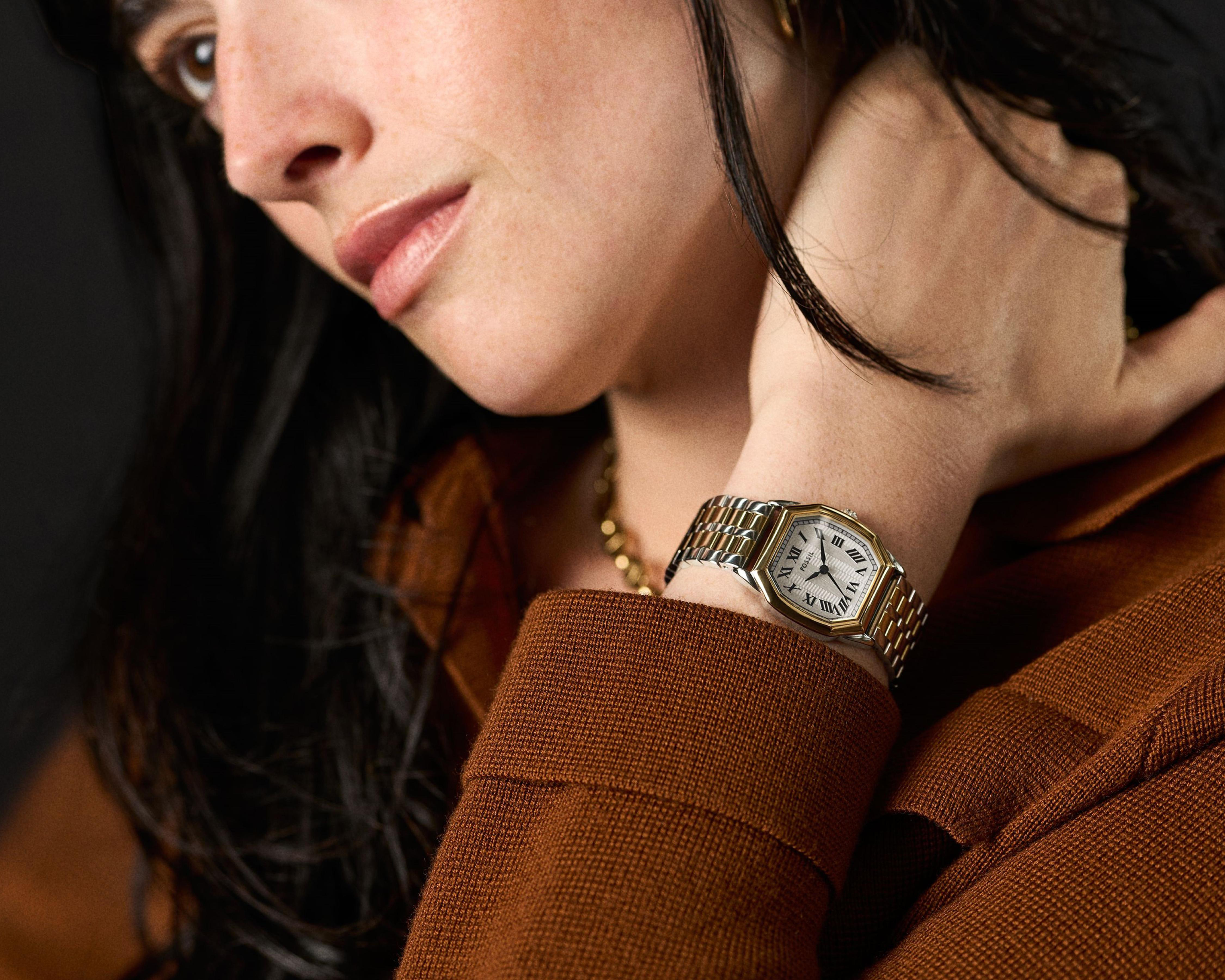 Foto 6 pulgar | Reloj para Mujer Fossil ES5362 Dorado con Plateado