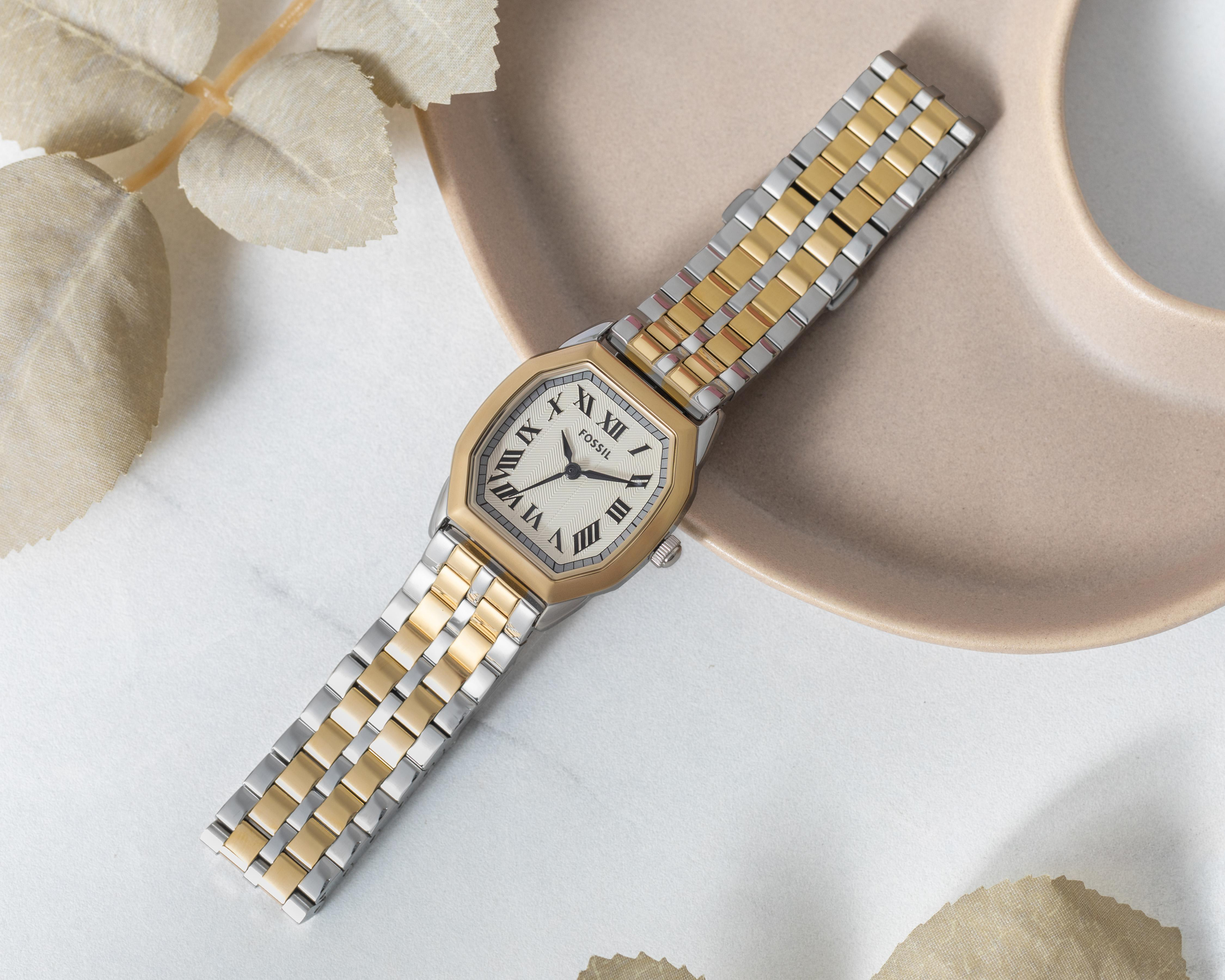 Foto 7 pulgar | Reloj para Mujer Fossil ES5362 Dorado con Plateado