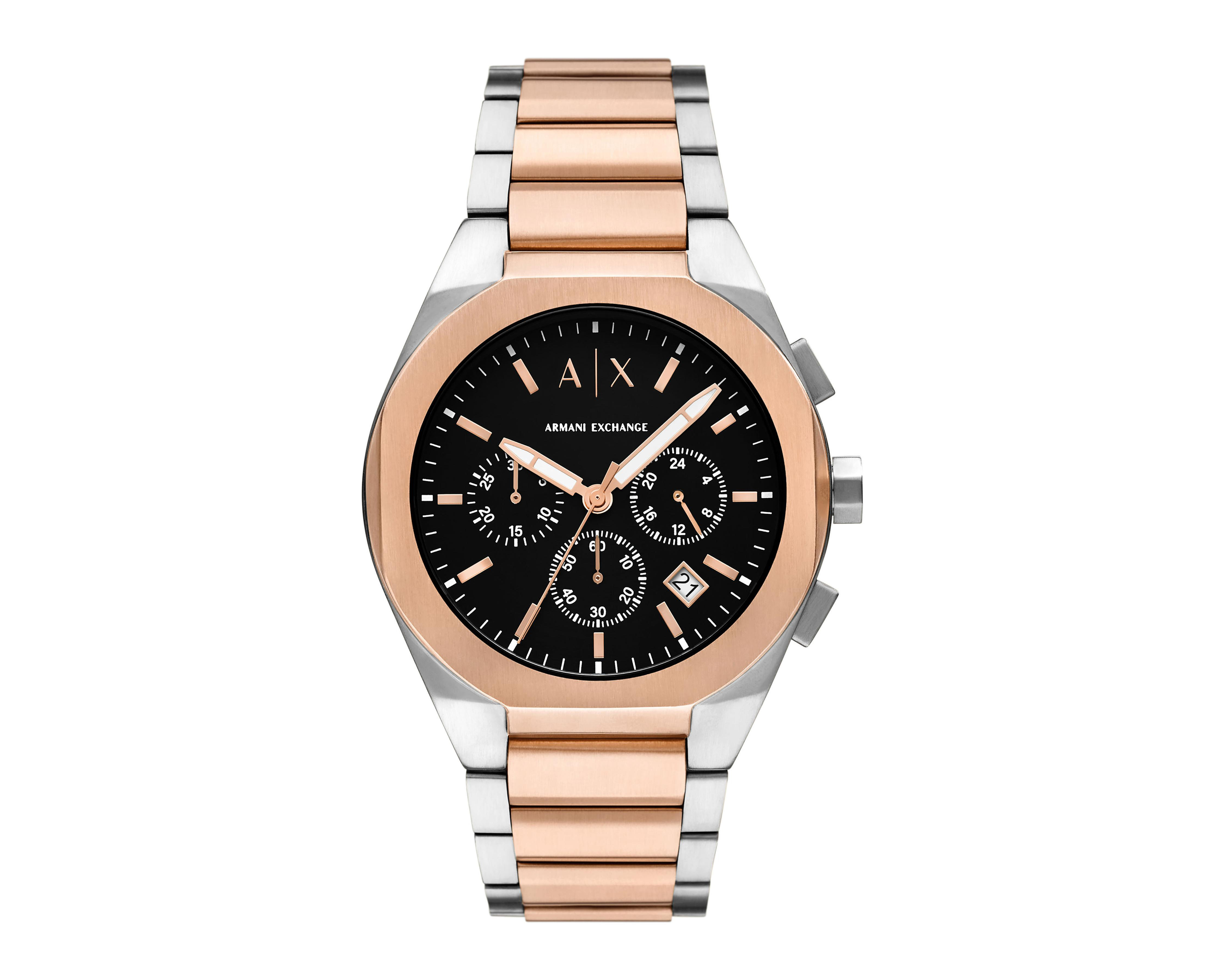 Foto 2 pulgar | Reloj para Hombre Armani Exchange Rose Gold y Plateado Rafael