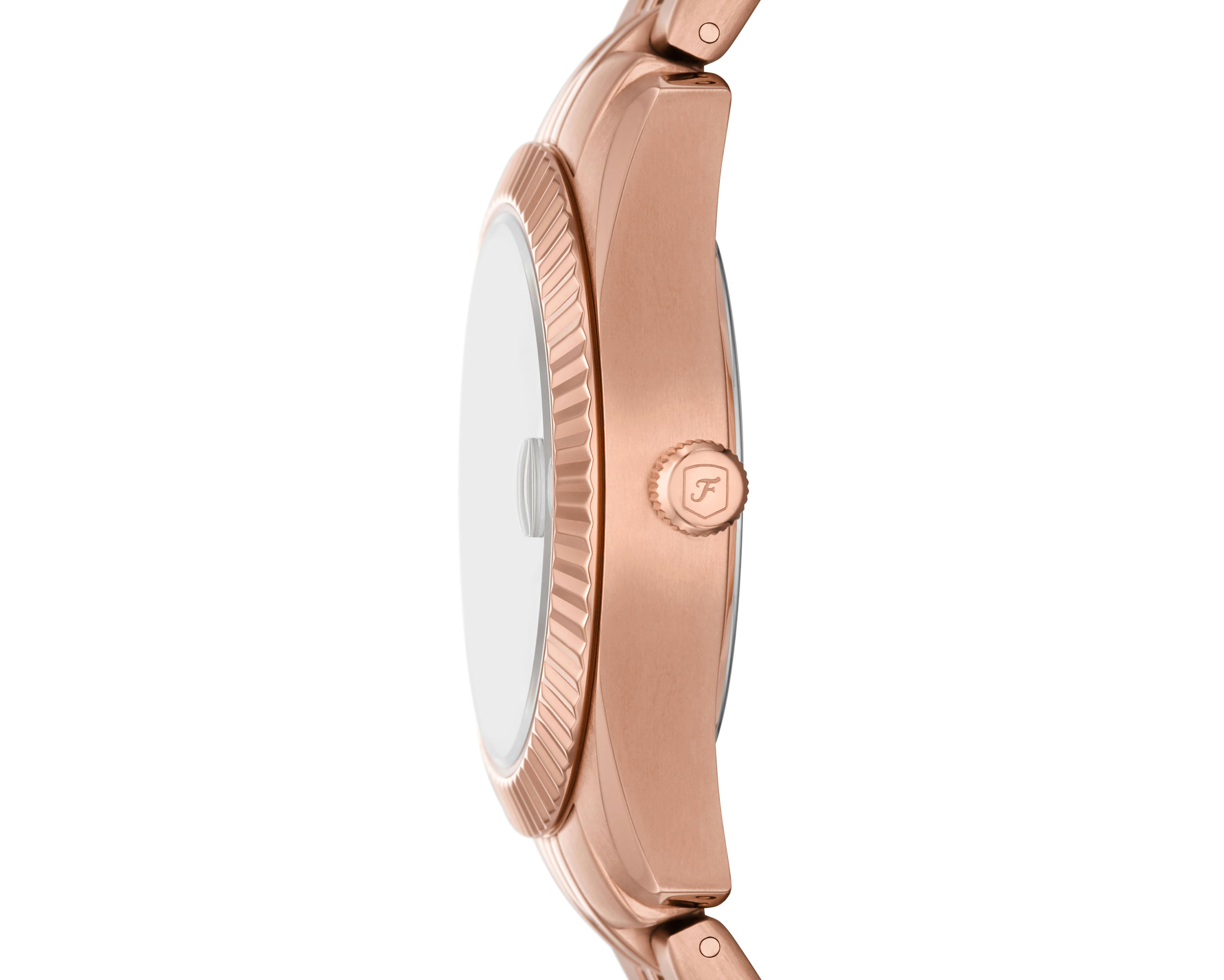 Foto 3 pulgar | Reloj para Mujer Fossil Oro Rosa ES5369