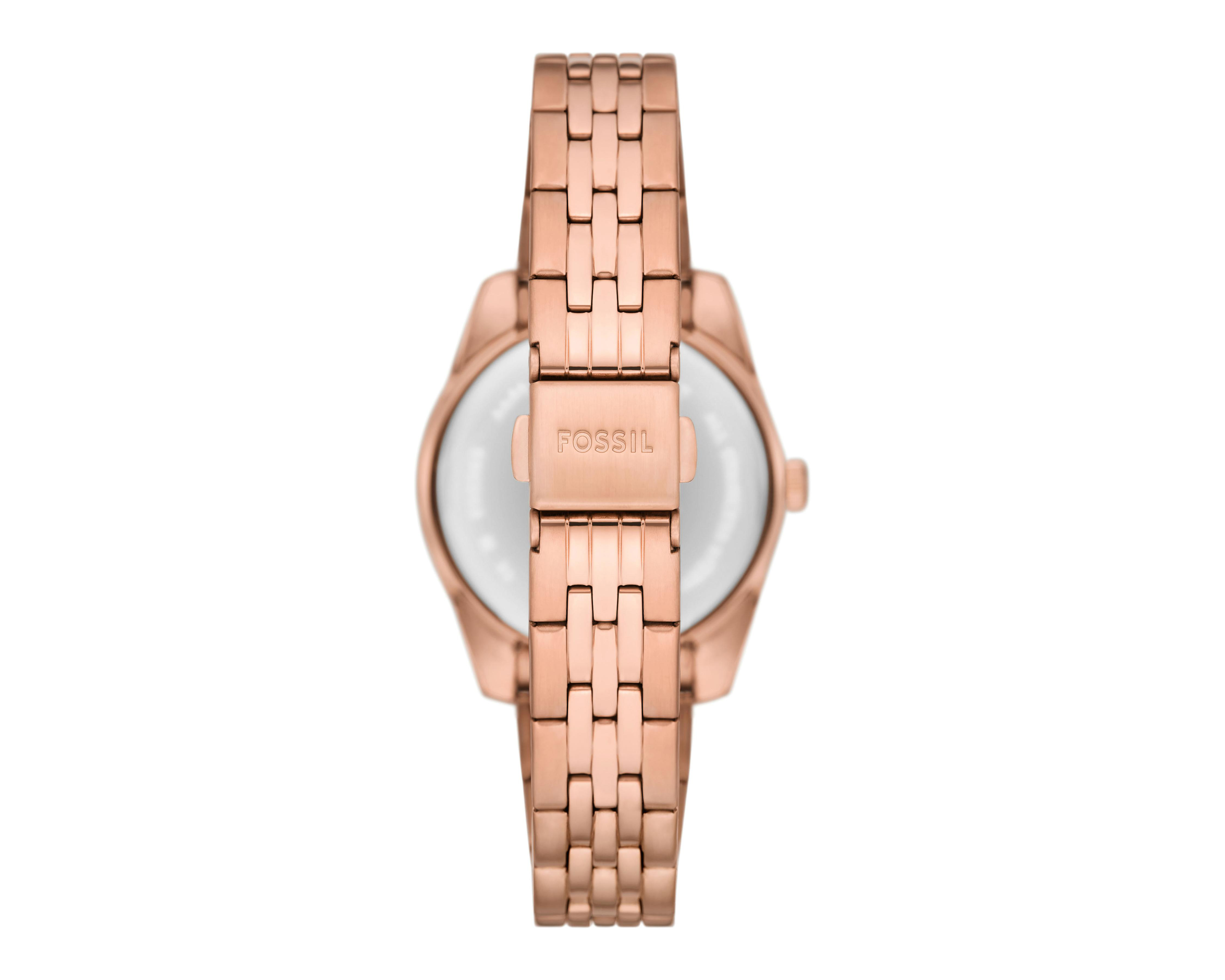 Foto 4 pulgar | Reloj para Mujer Fossil Oro Rosa ES5369