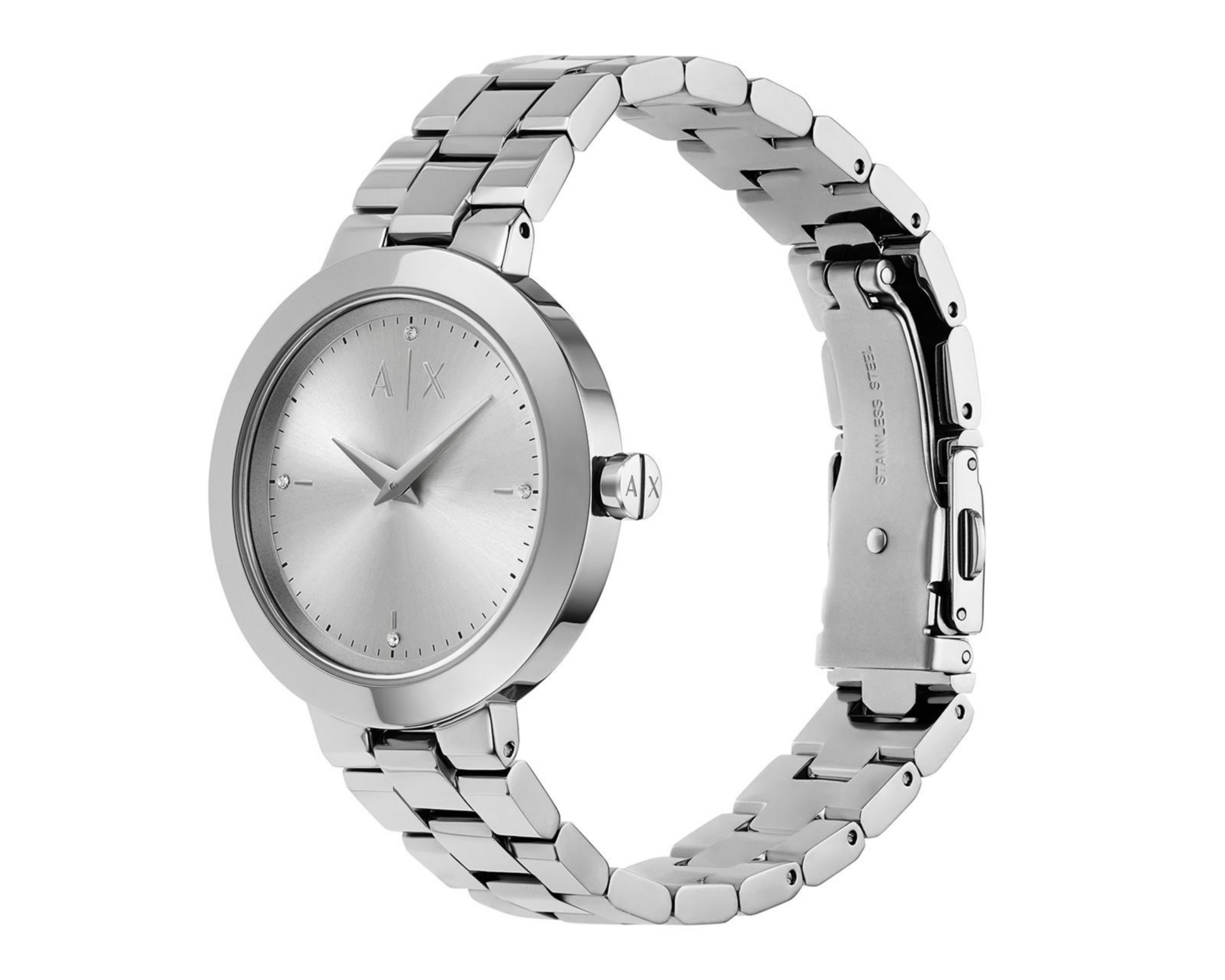 Foto 5 pulgar | Reloj para Mujer Armani Exchange Plateado AX5170