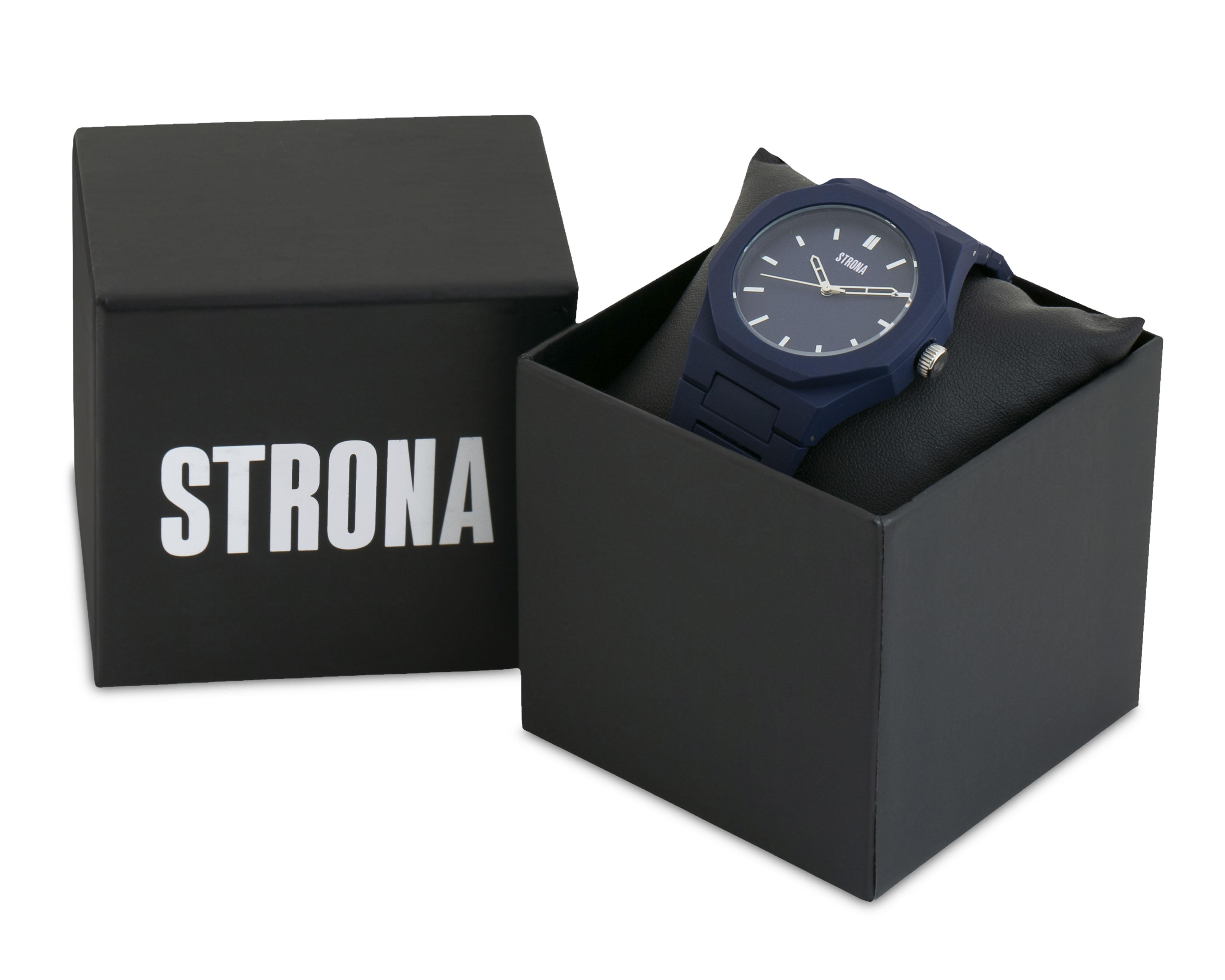 Foto 5 pulgar | Reloj para Mujer Strona Azul Marino STN-GNLBL-24