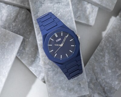 Foto 6 | Reloj para Hombre Strona Azul Marino STN-GNLBL-24