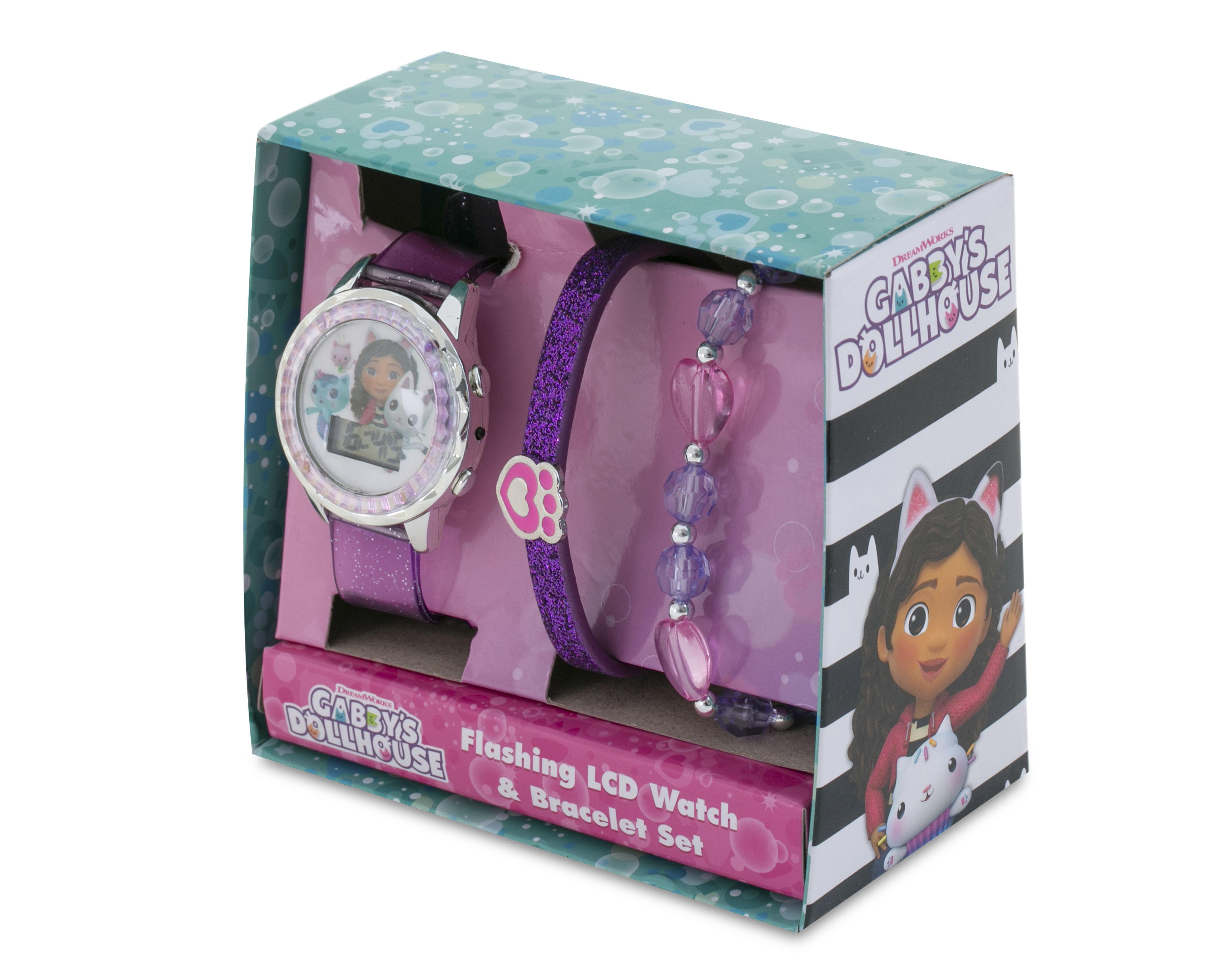 Foto 7 pulgar | Reloj para Niña Gabby´s Dollhouse Morado con Pulseras