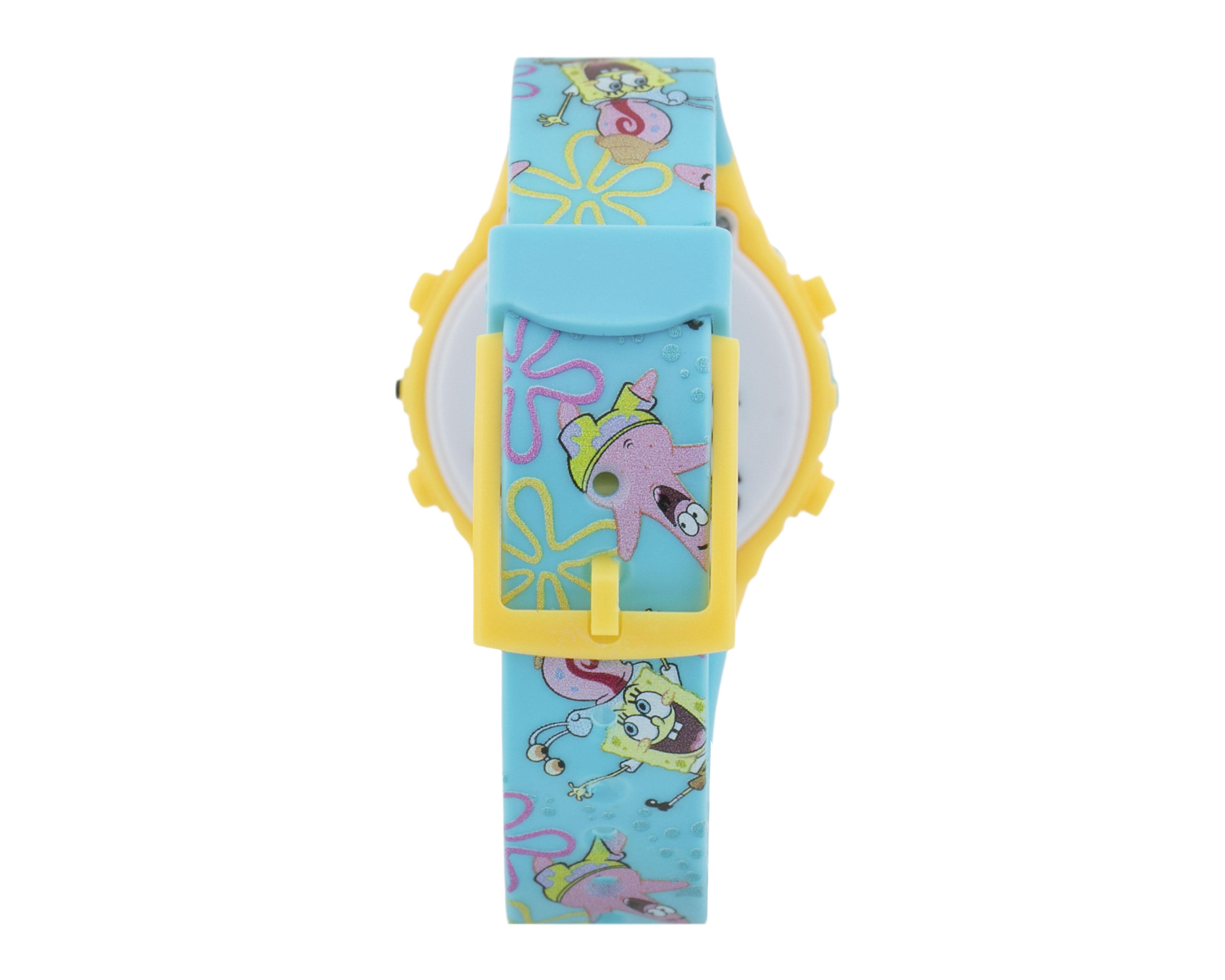 Foto 4 pulgar | Reloj para Niña Bob Esponja Azul SGB4161AZ