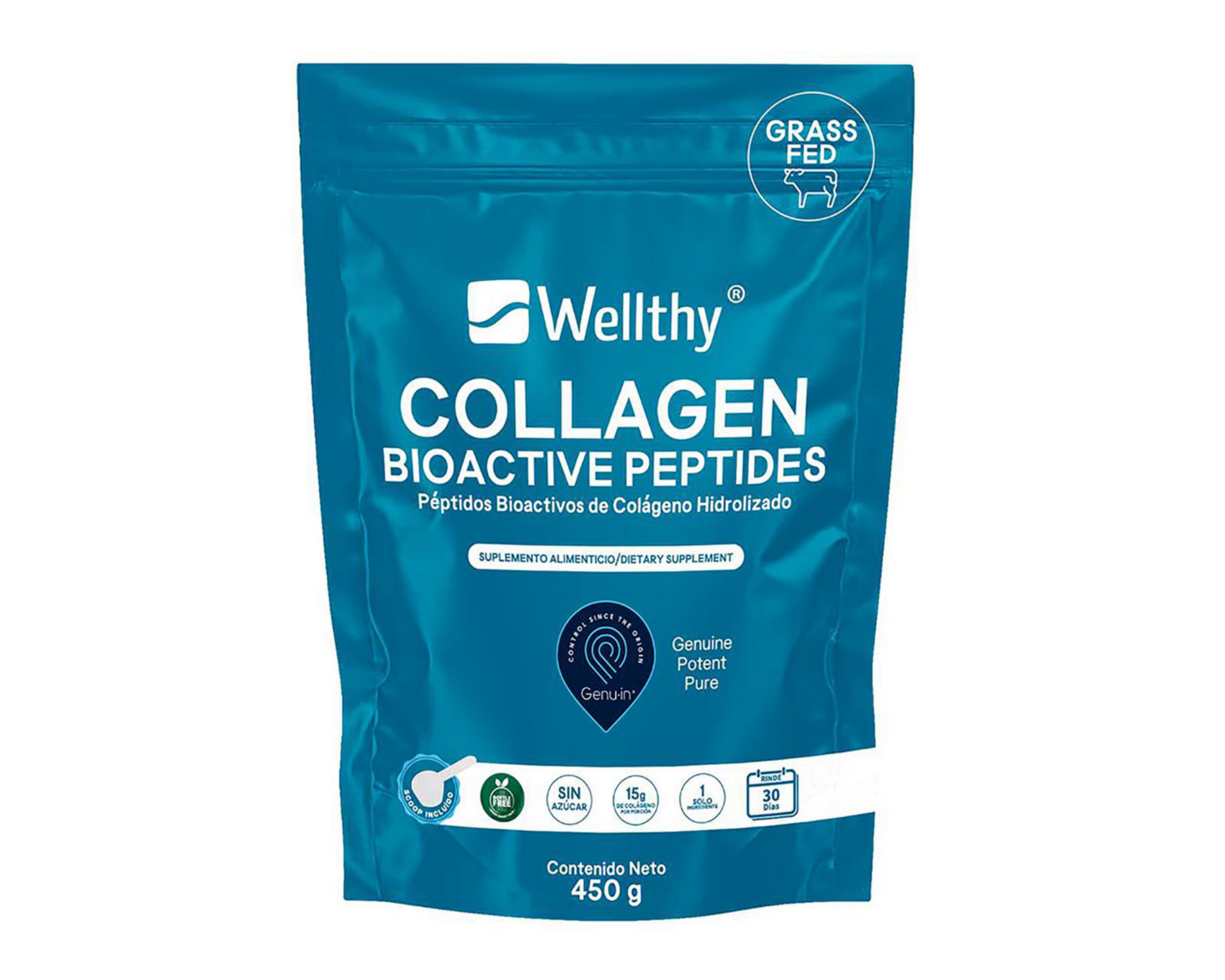 Foto 1 | Suplemento Alimenticio Wellthy Péptidos Bioactivos de Colágeno Hidrolizado 450 g