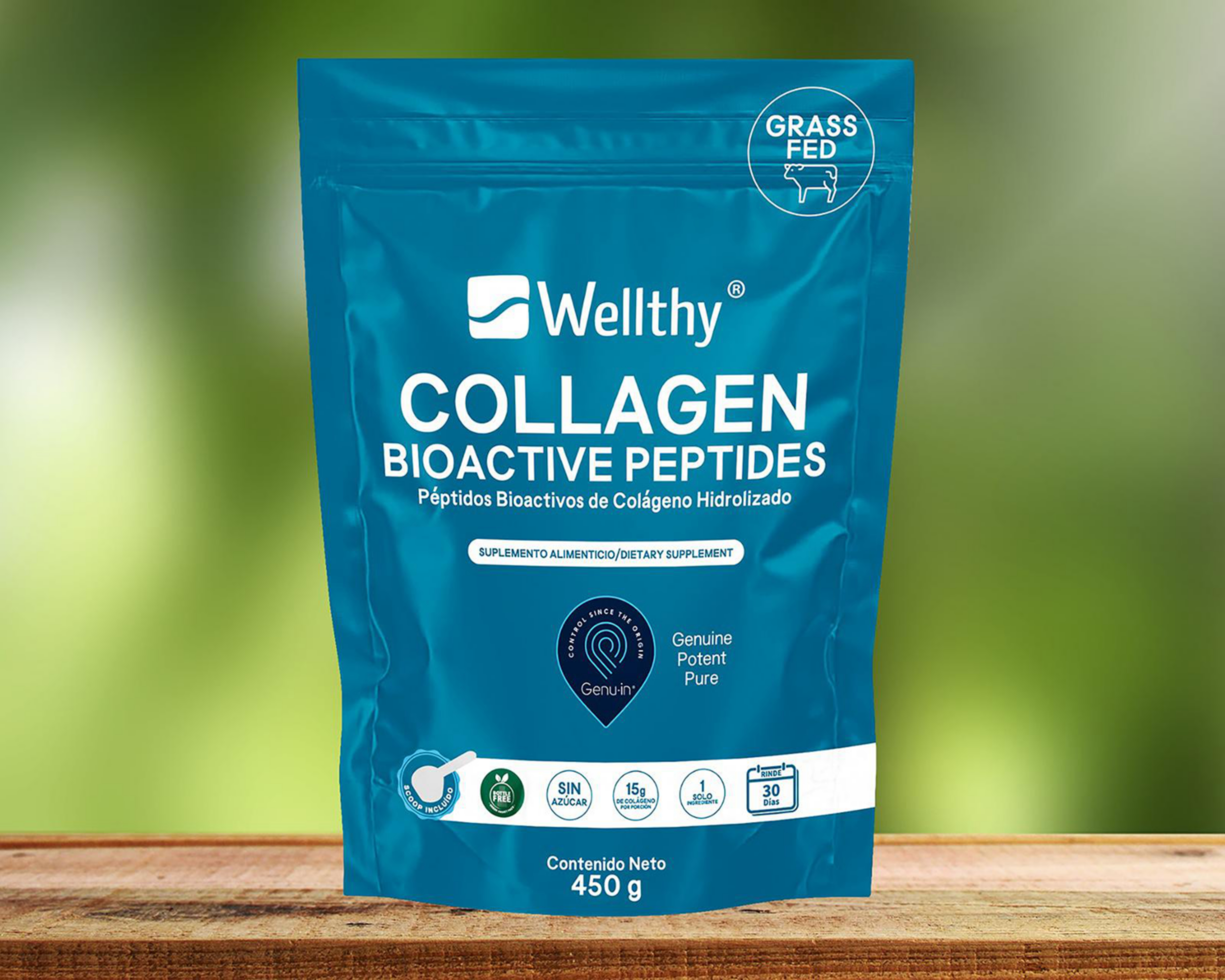 Foto 3 | Suplemento Alimenticio Wellthy Péptidos Bioactivos de Colágeno Hidrolizado 450 g