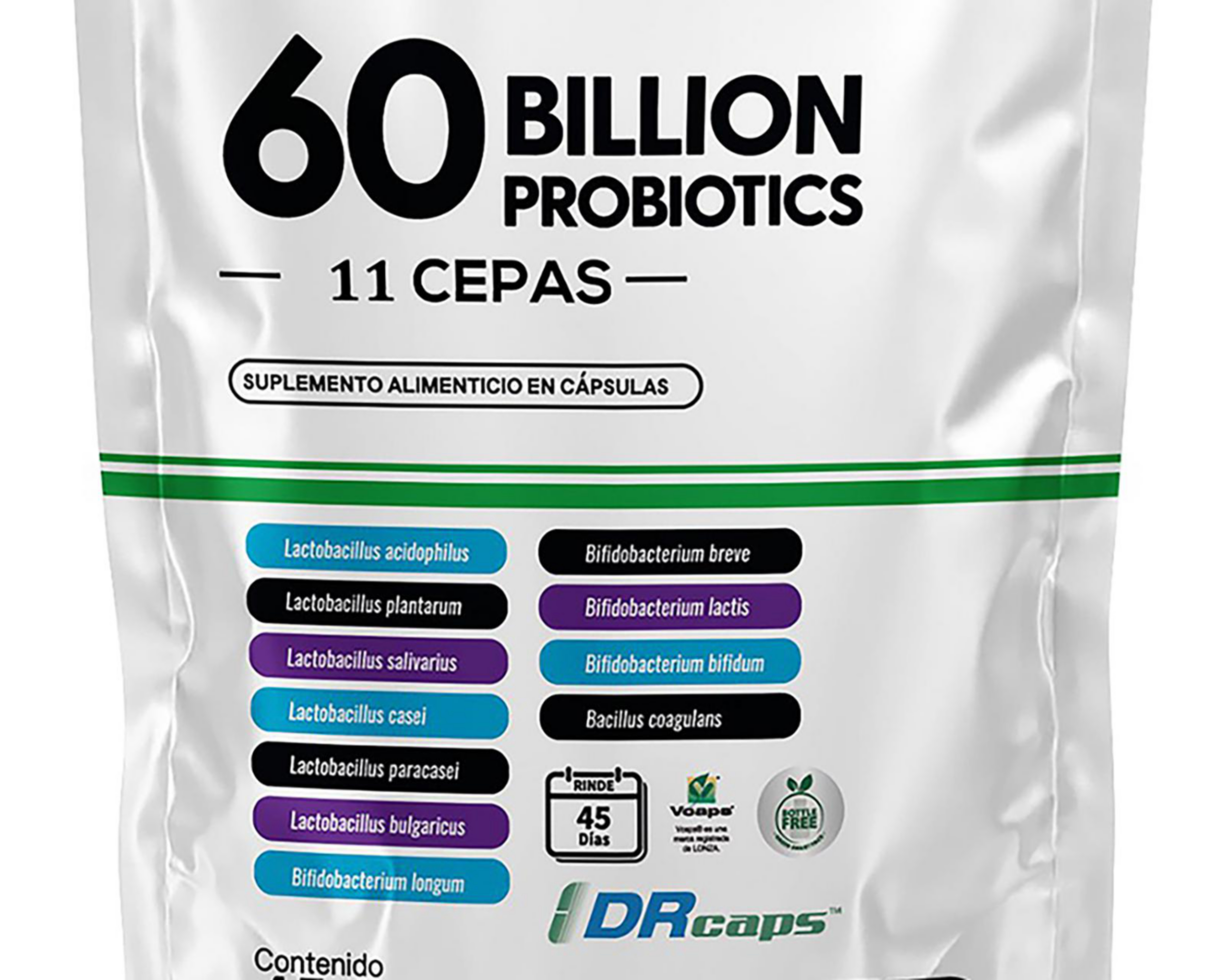 Foto 3 pulgar | Suplemento Alimenticio Wellthy 60 Billions Probiotics 45 Cápsulas