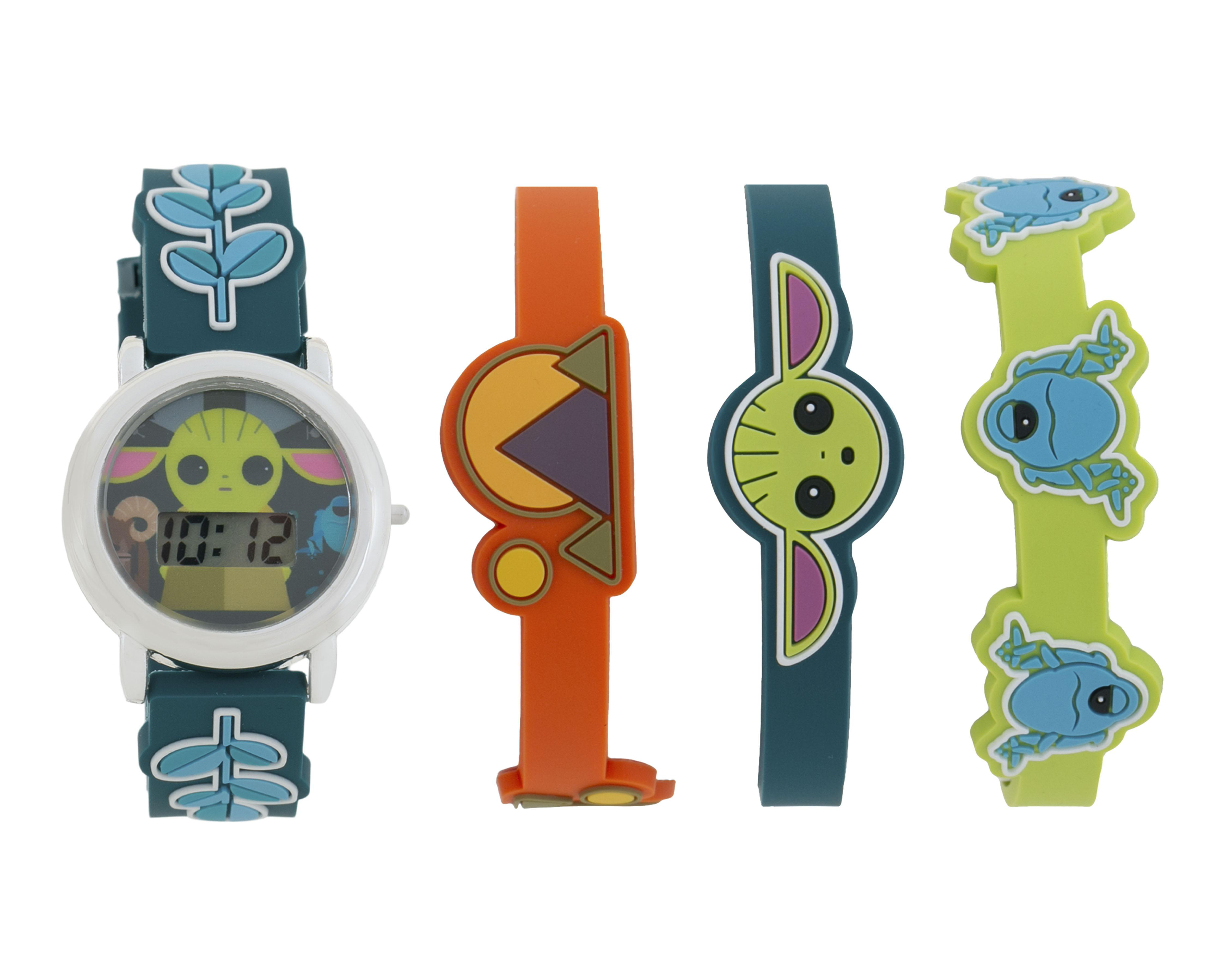 Reloj para Niño Star Wars Baby Yoda Azul con Pulseras
