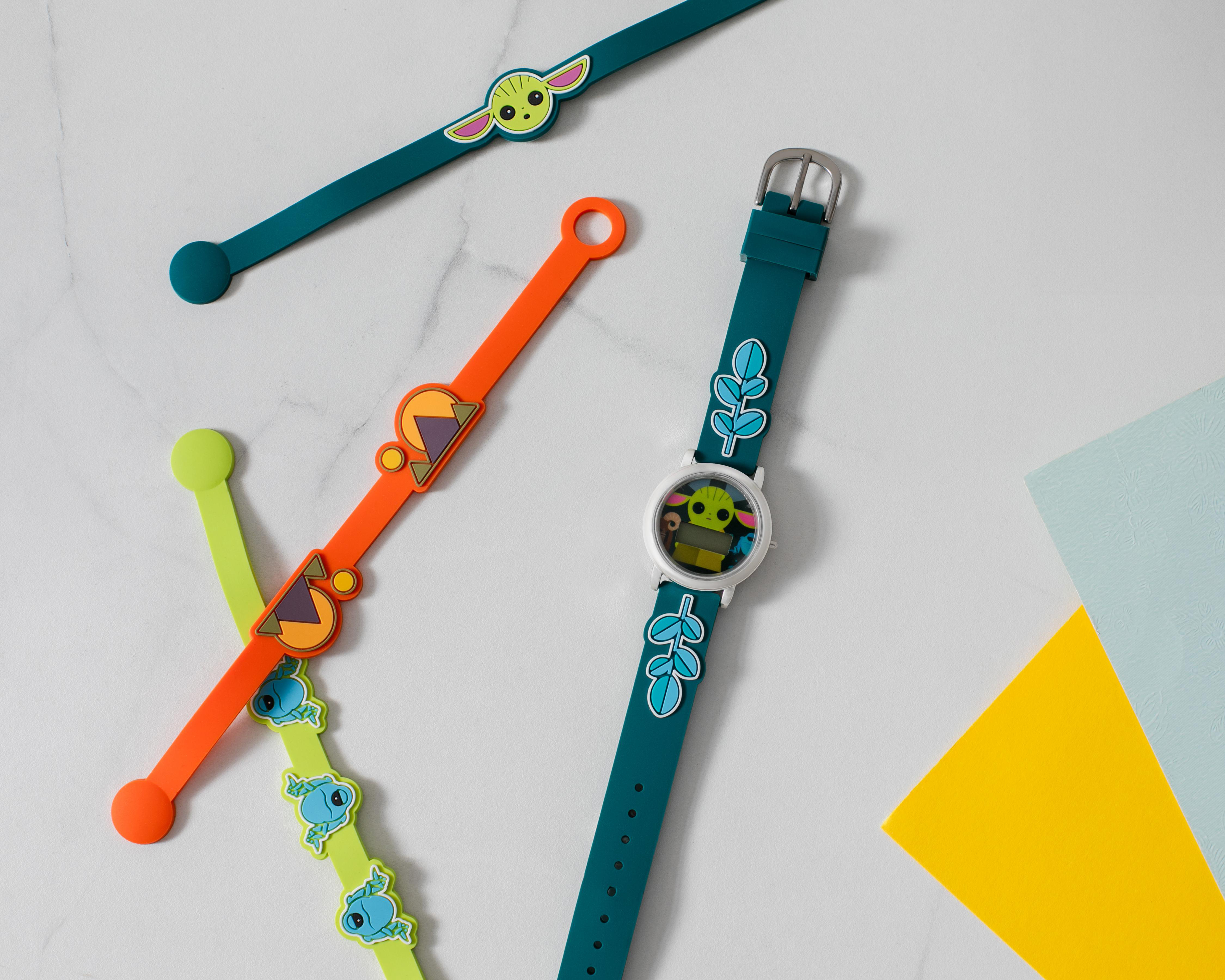 Foto 8 pulgar | Reloj para Niño Star Wars Baby Yoda Azul con Pulseras