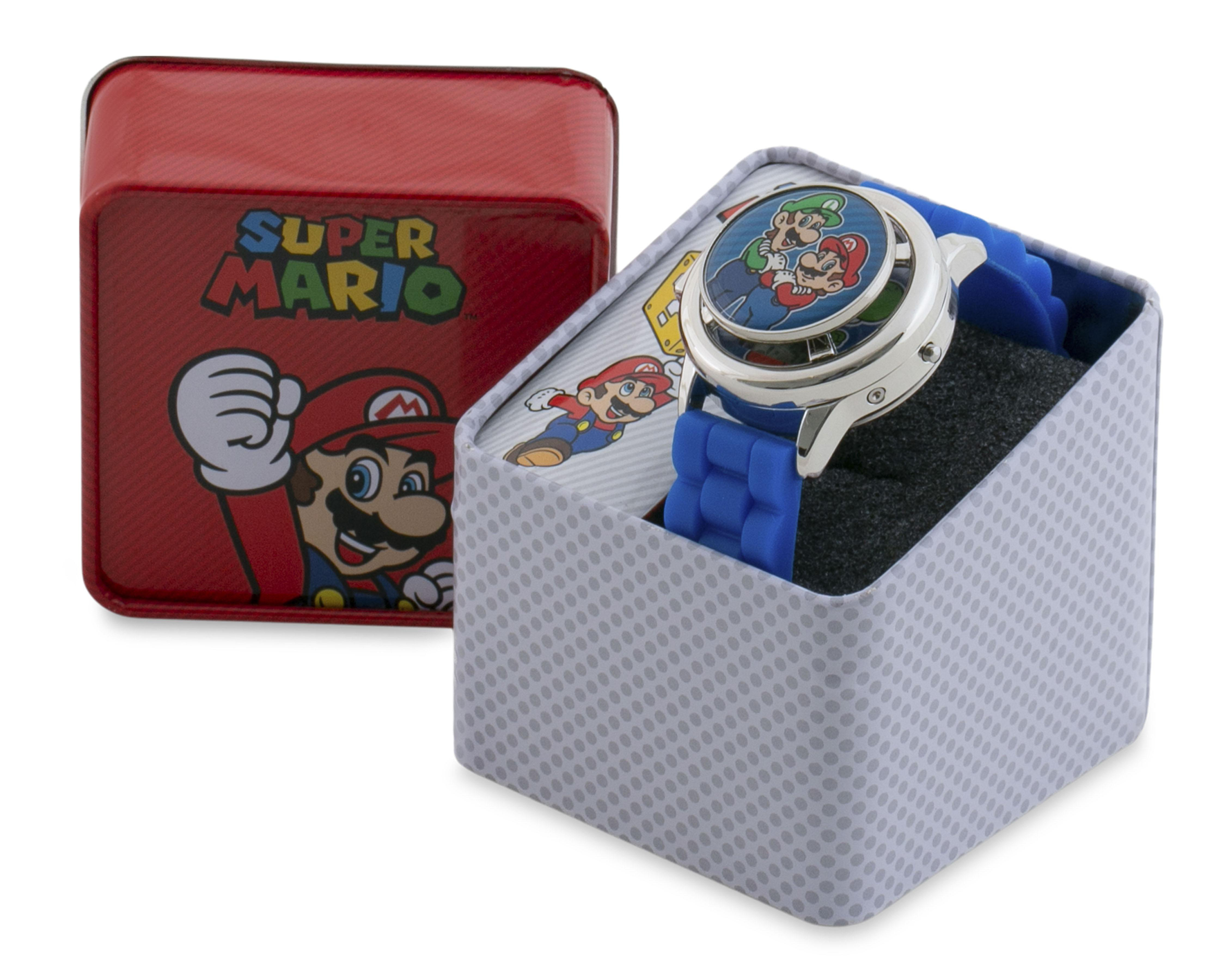 Foto 7 pulgar | Reloj para Niño Super Mario Azul GSM4193RO