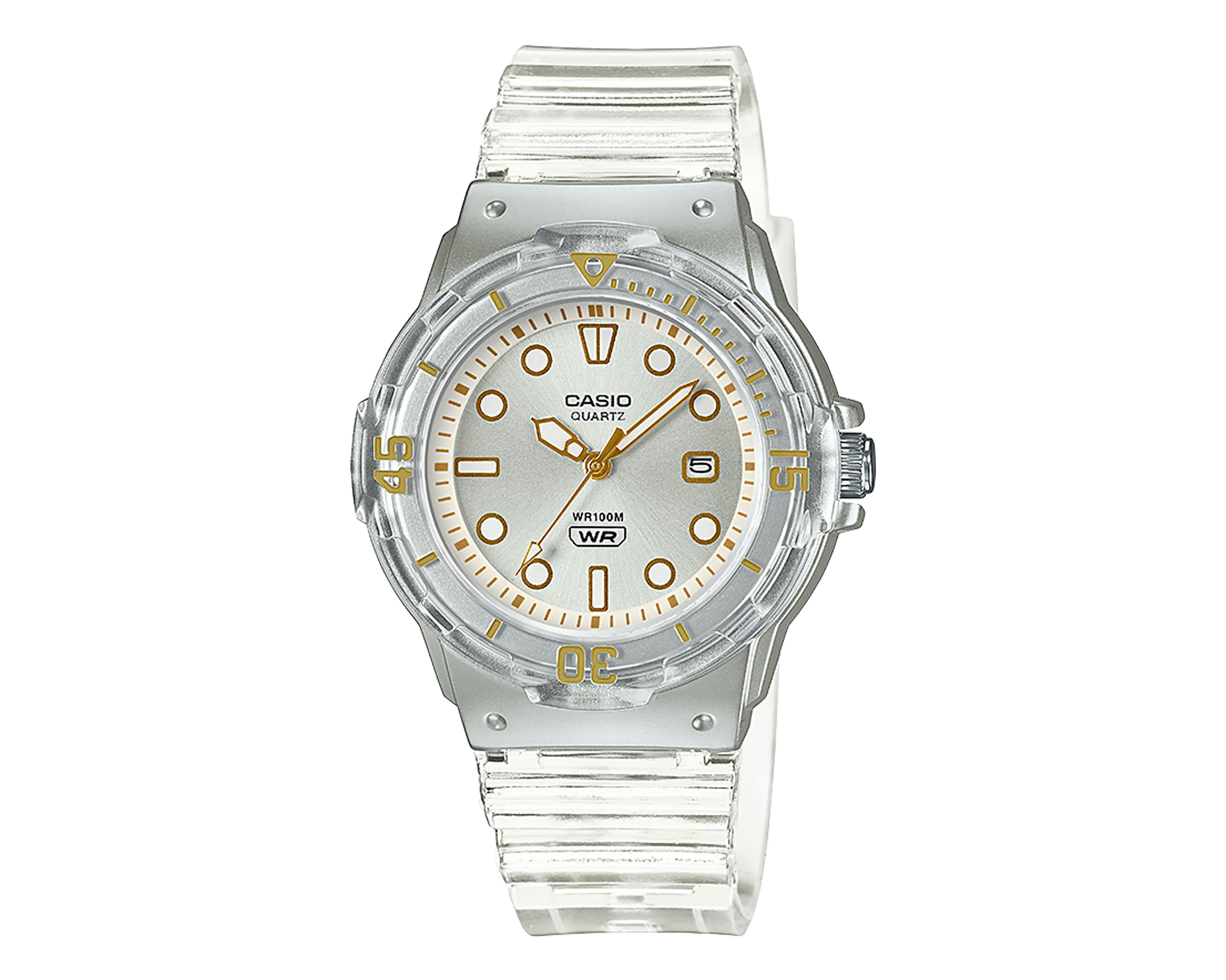 Foto 2 pulgar | Reloj para Mujer Casio Transparente LRW-200HS-7EVCF