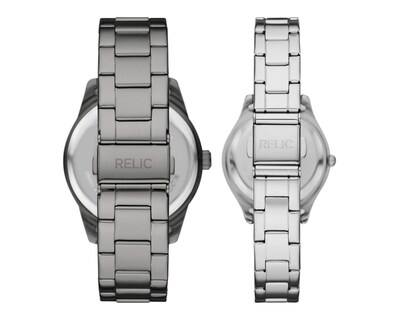 Foto 3 | Set de Relojes pareja Mujer y Hombre Relic Negro y Plateado His & Hers ZR97015