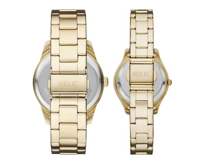 Foto 3 | Set de Relojes Pareja Mujer y Hombre Relic Dorado ZR97016
