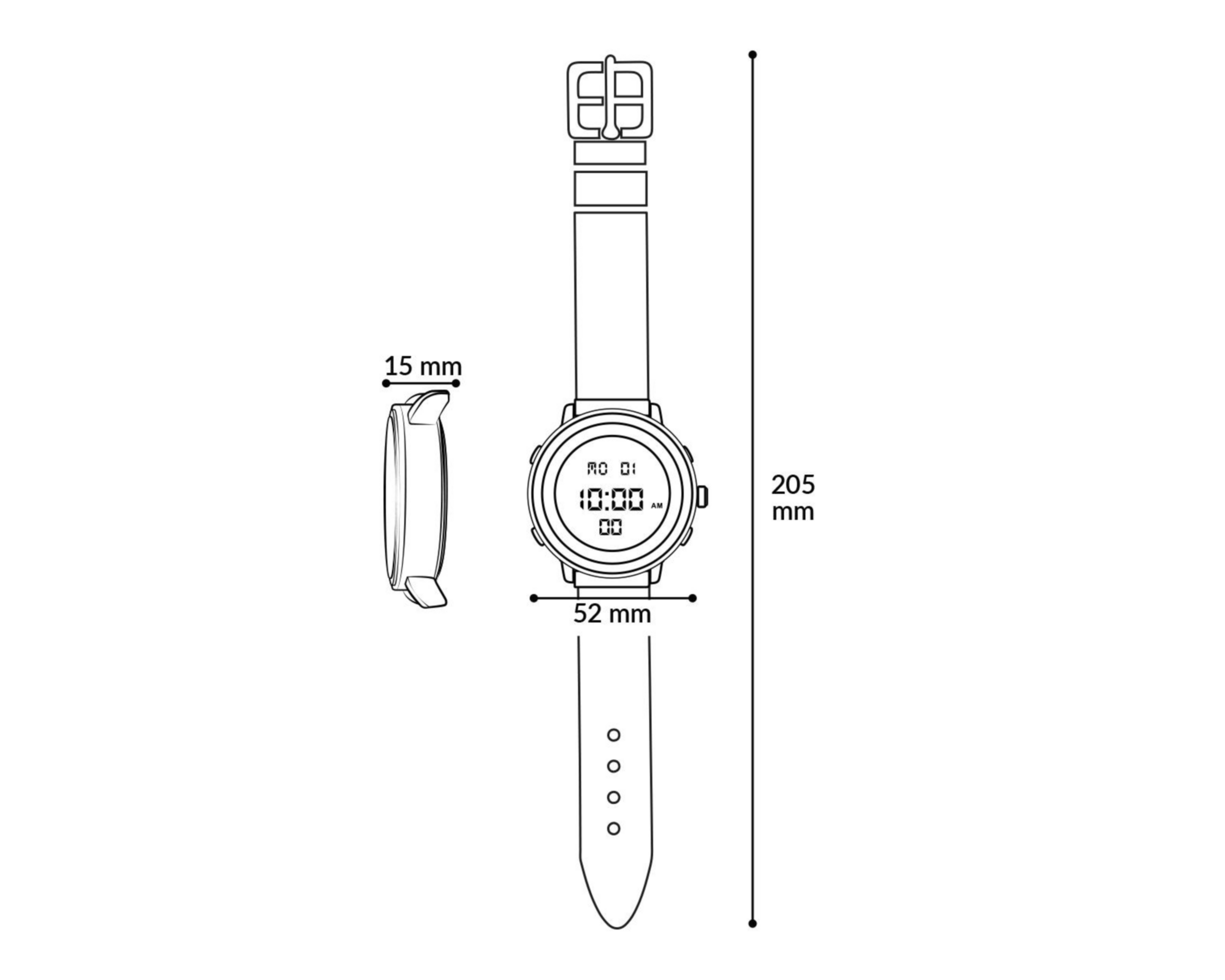 Foto 7 pulgar | Reloj para Hombre Skechers Negro SR1172