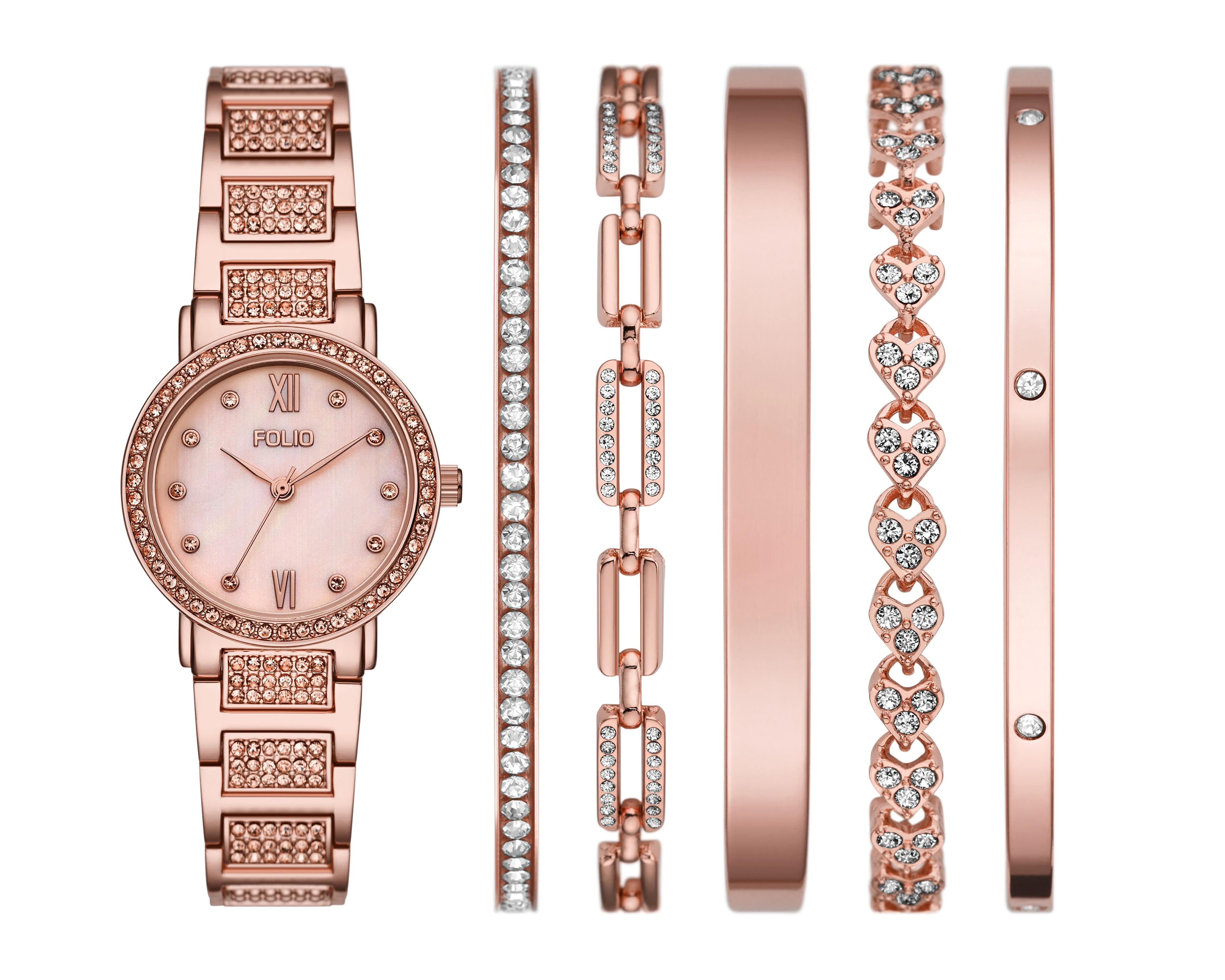 Foto 1 | Reloj para Mujer Folio FMDFL2062 con 5 Accesorios