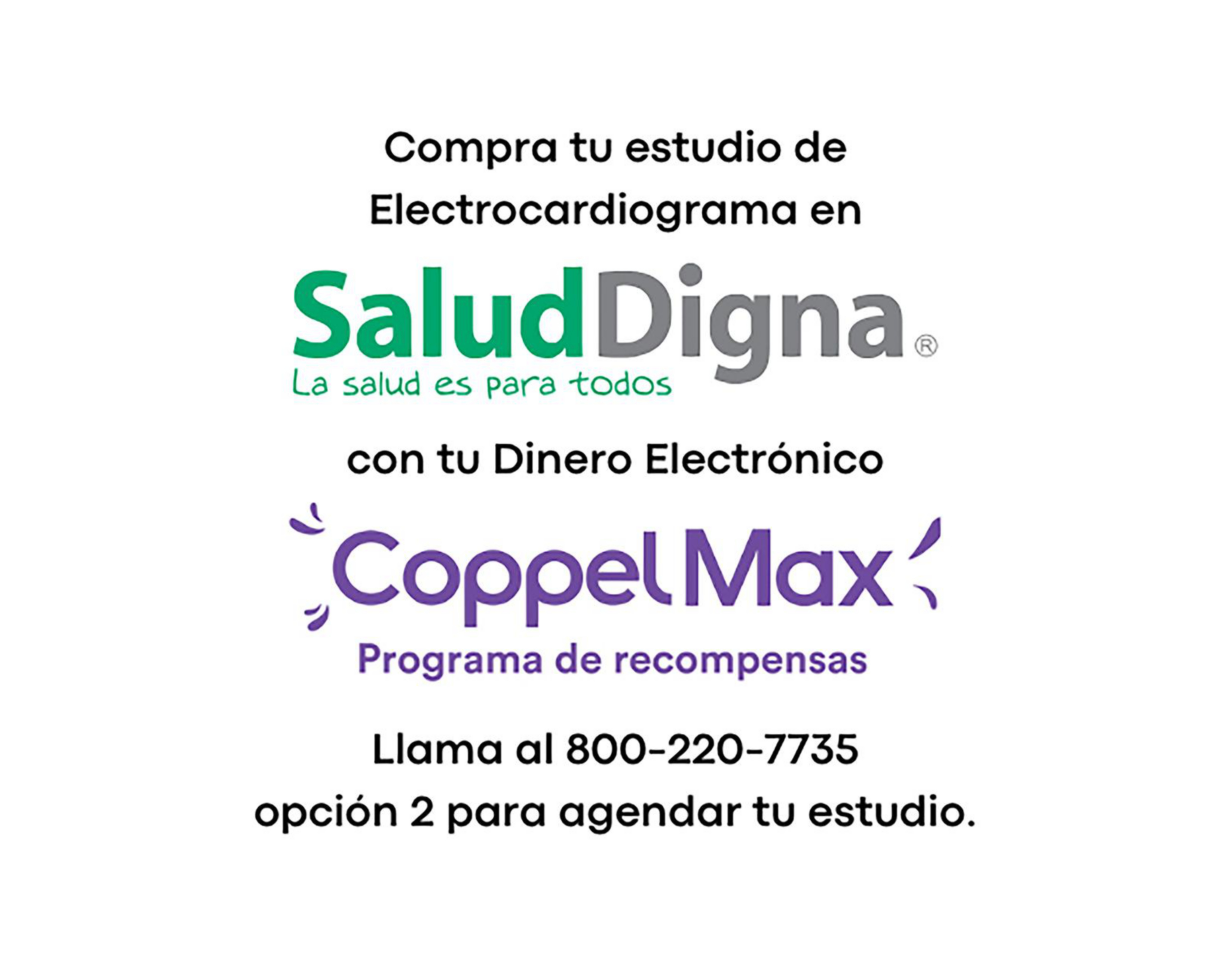 Foto 2 pulgar | Paquete de Estudios Salud Digna Electrocardiograma