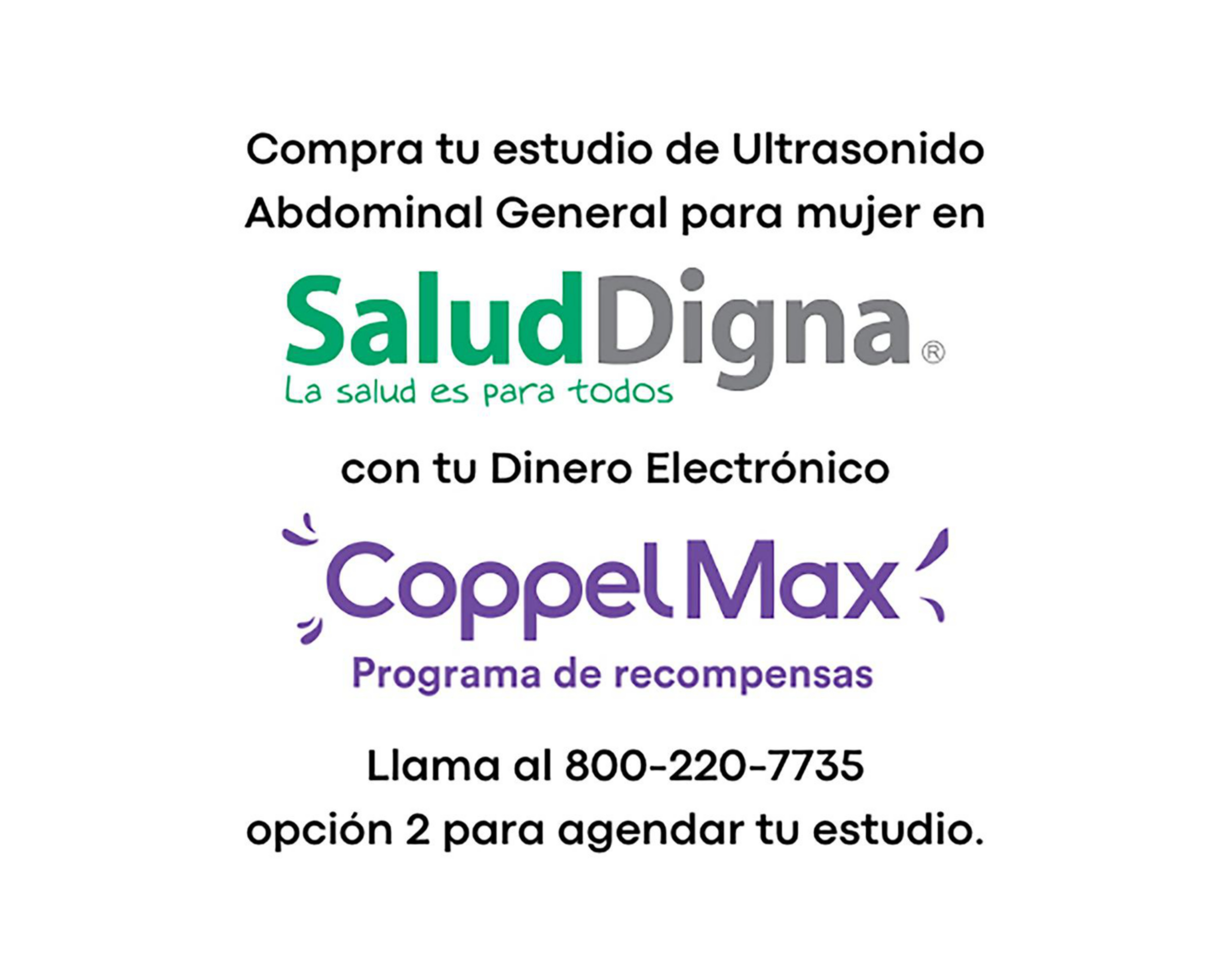 Foto 2 pulgar | Paquete de Estudios Salud Digna Ultrasonido Abdominal General para Mujer