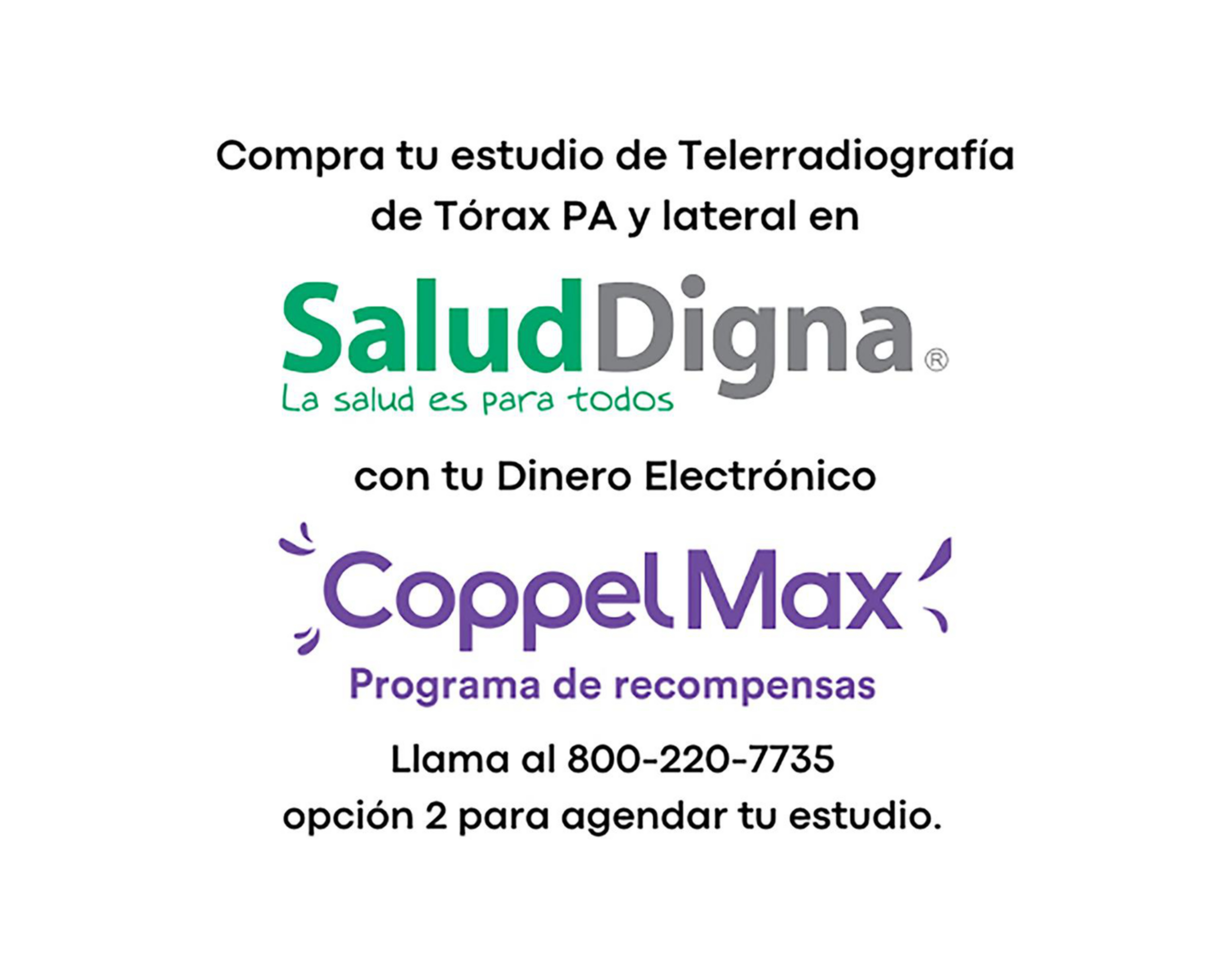 Paquete de Estudio Salud Digna Telerradiografía de Tórax PA y Lateral