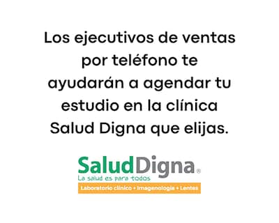 Foto 3 | Paquete de Estudio Salud Digna Química Sanguínea de 6 Parámetros