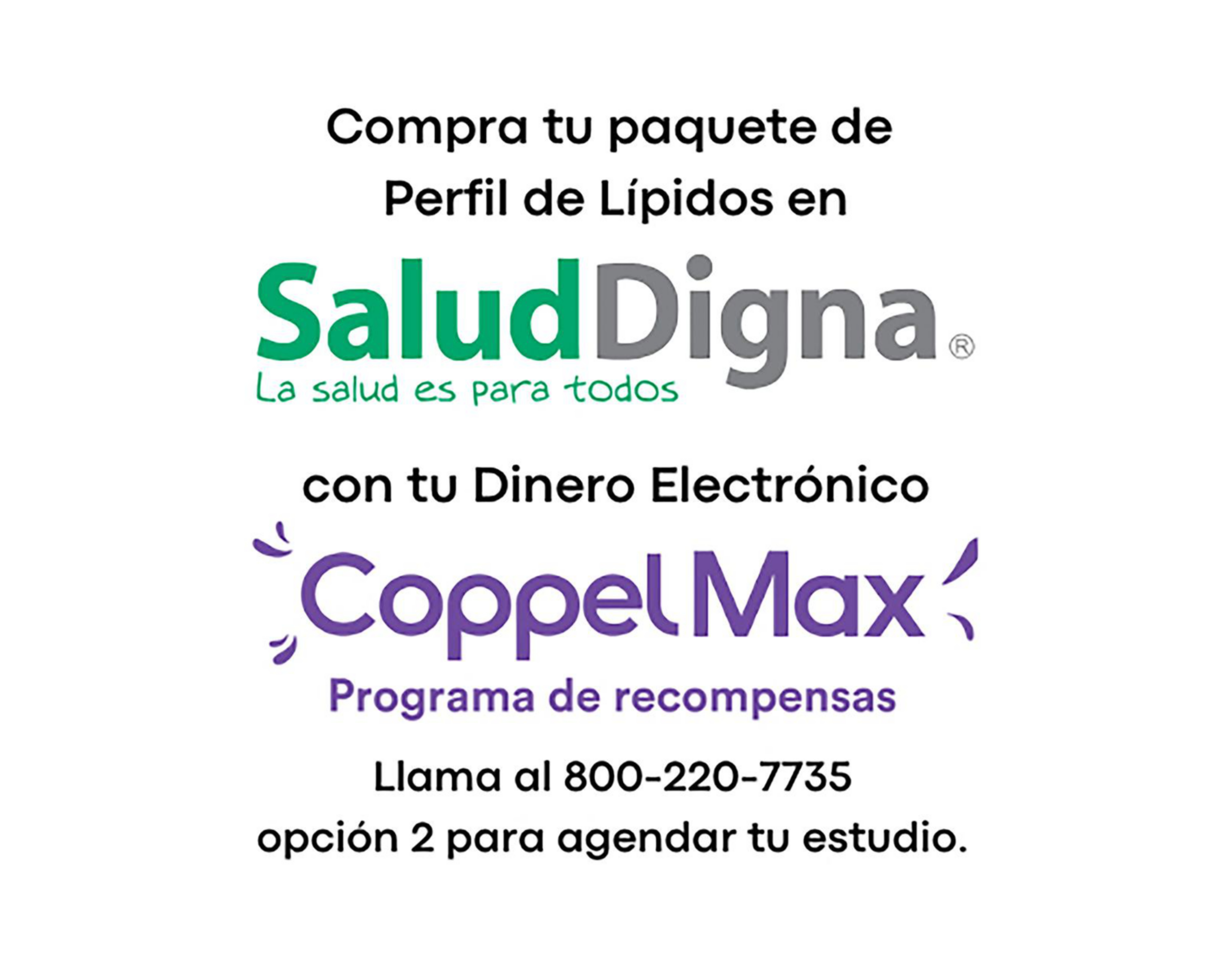 Foto 2 pulgar | Paquete de Estudio Salud Digna Perfil de Lípidos