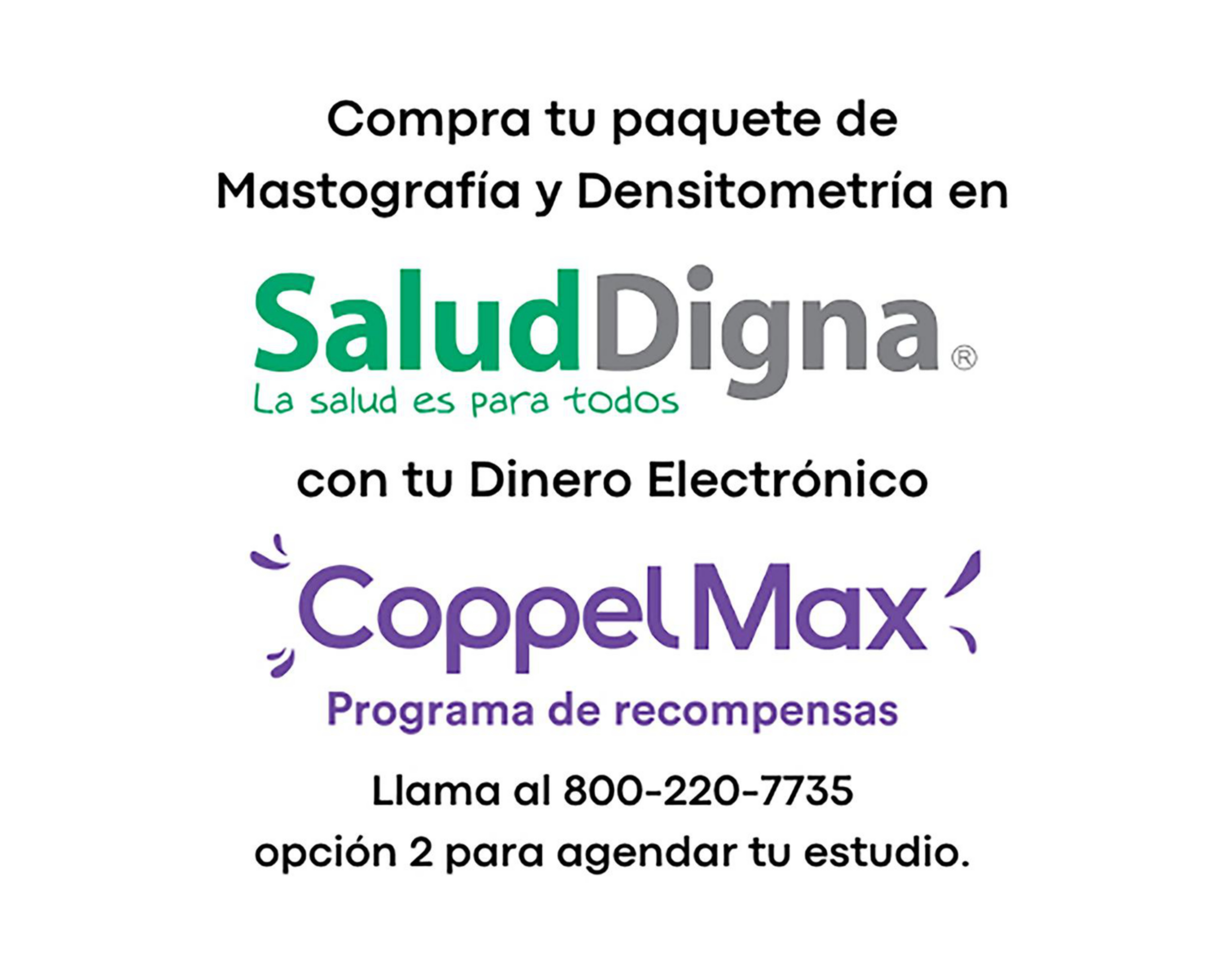 Paquete de Estudio Salud Digna Mastografía y Densitometría