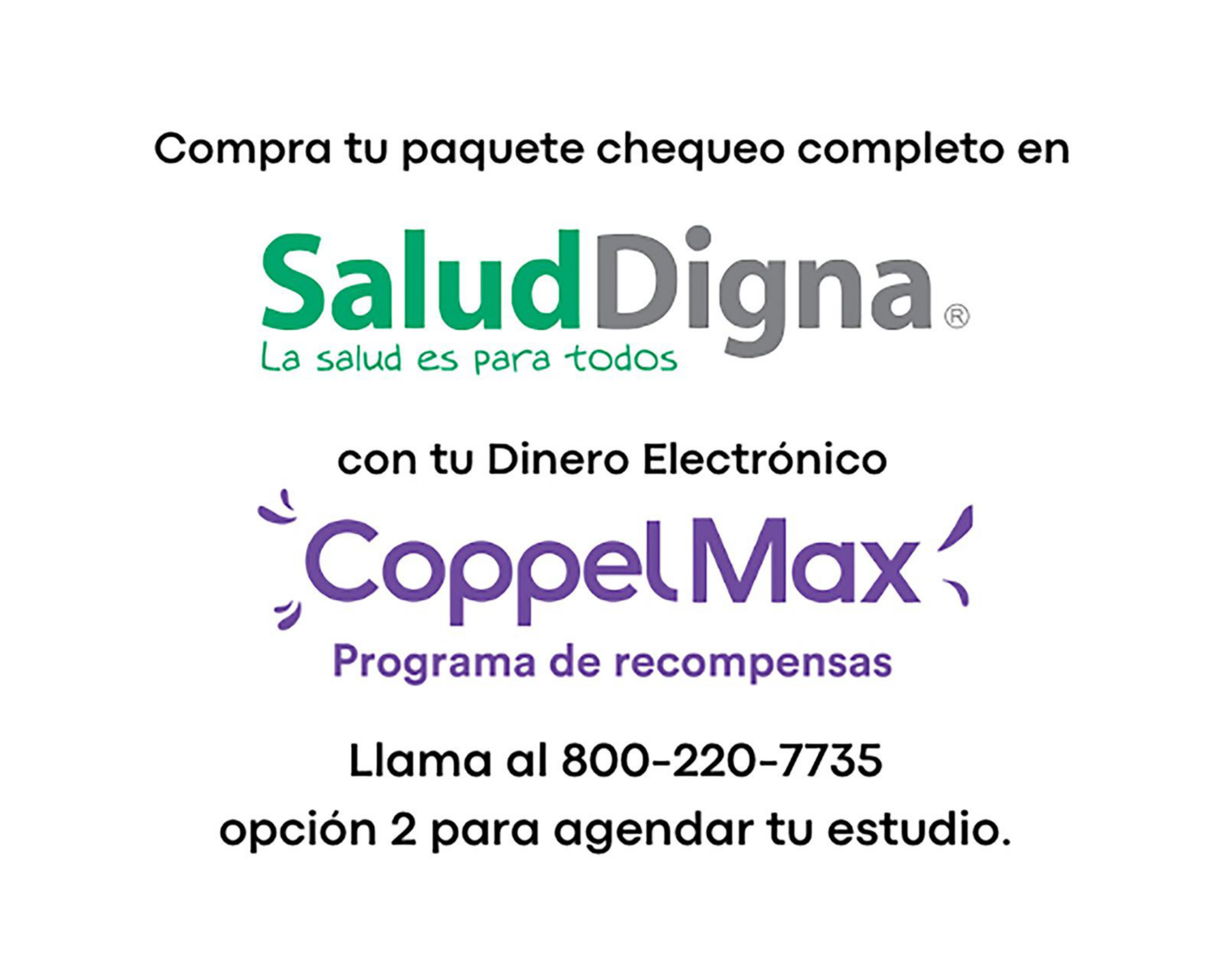 Paquete de Estudio Salud Digna Chequeo Completo $275