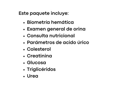 Foto 2 | Paquete de Estudio Salud Digna Chequeo Completo