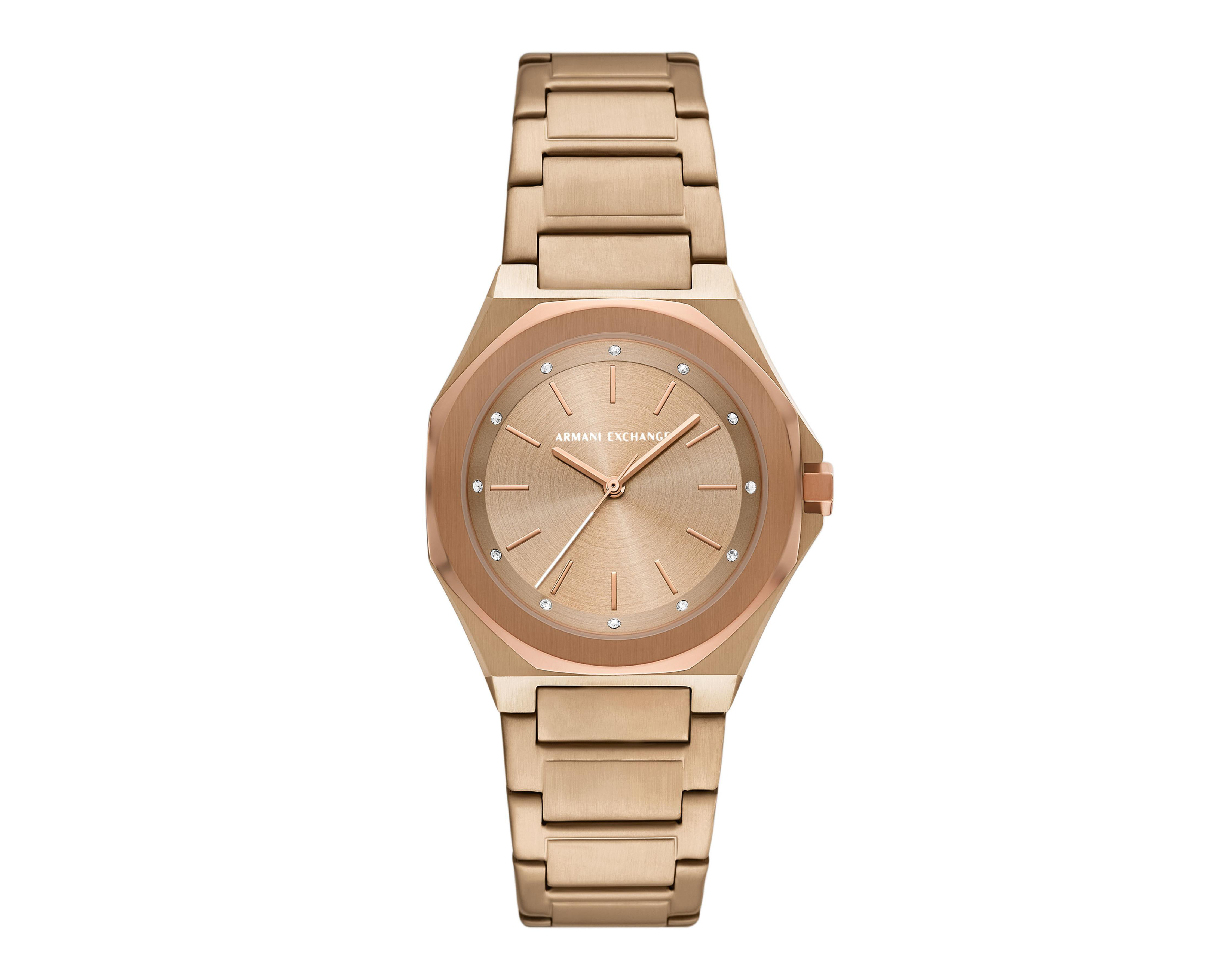 Foto 2 pulgar | Reloj para Mujer Armani Exchange Dorado AX4616