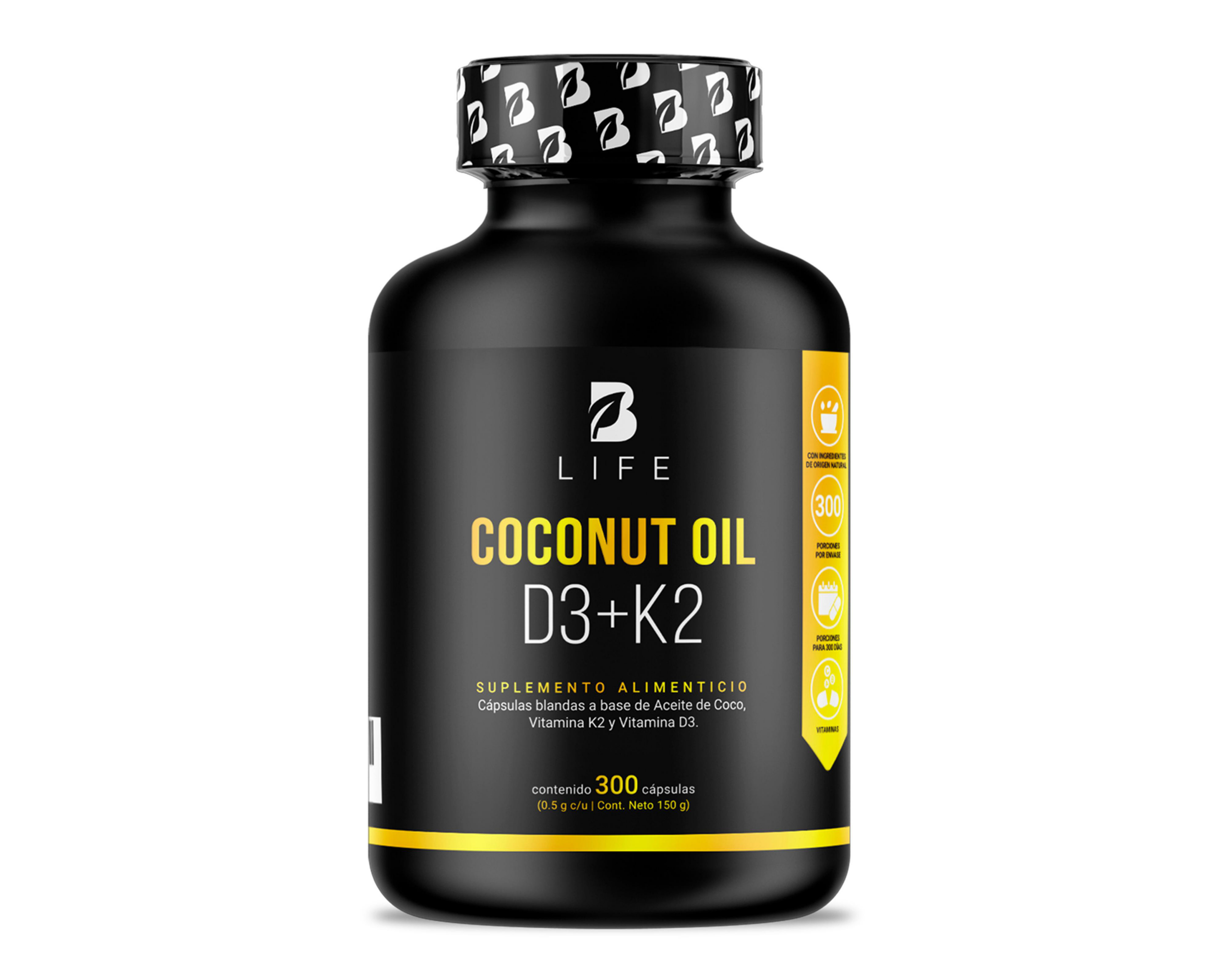 Foto 1 | Suplemento Alimenticio B Life Coco con Vitamina D3 y K2 300 Cápsulas