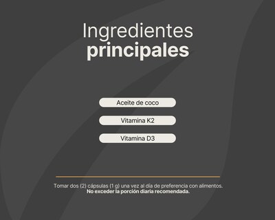 Foto 3 | Suplemento Alimenticio B Life Coco con Vitamina D3 y K2 300 Cápsulas