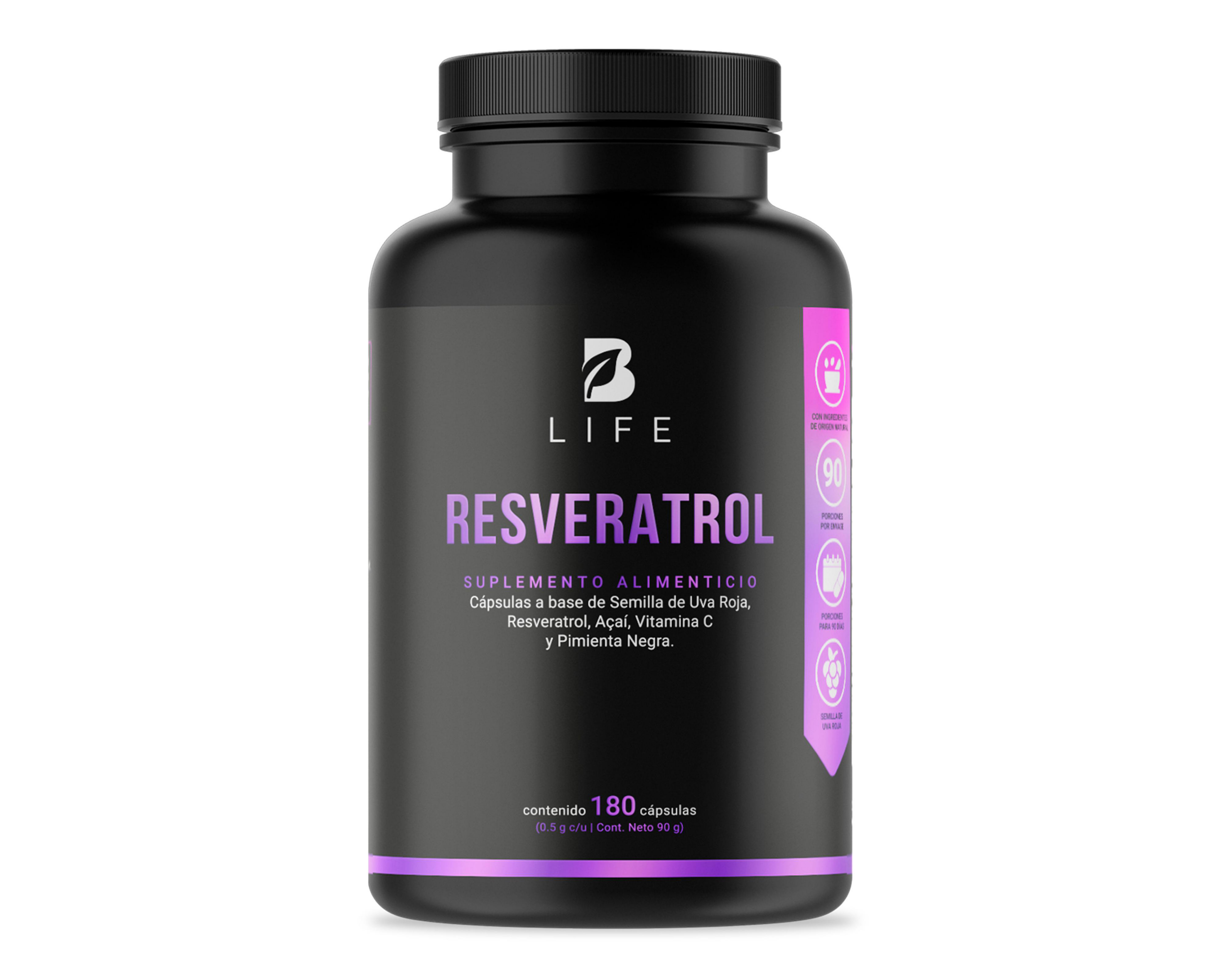 Foto 1 | Suplemento Alimenticio B Life Resveratrol 180 Cápsulas