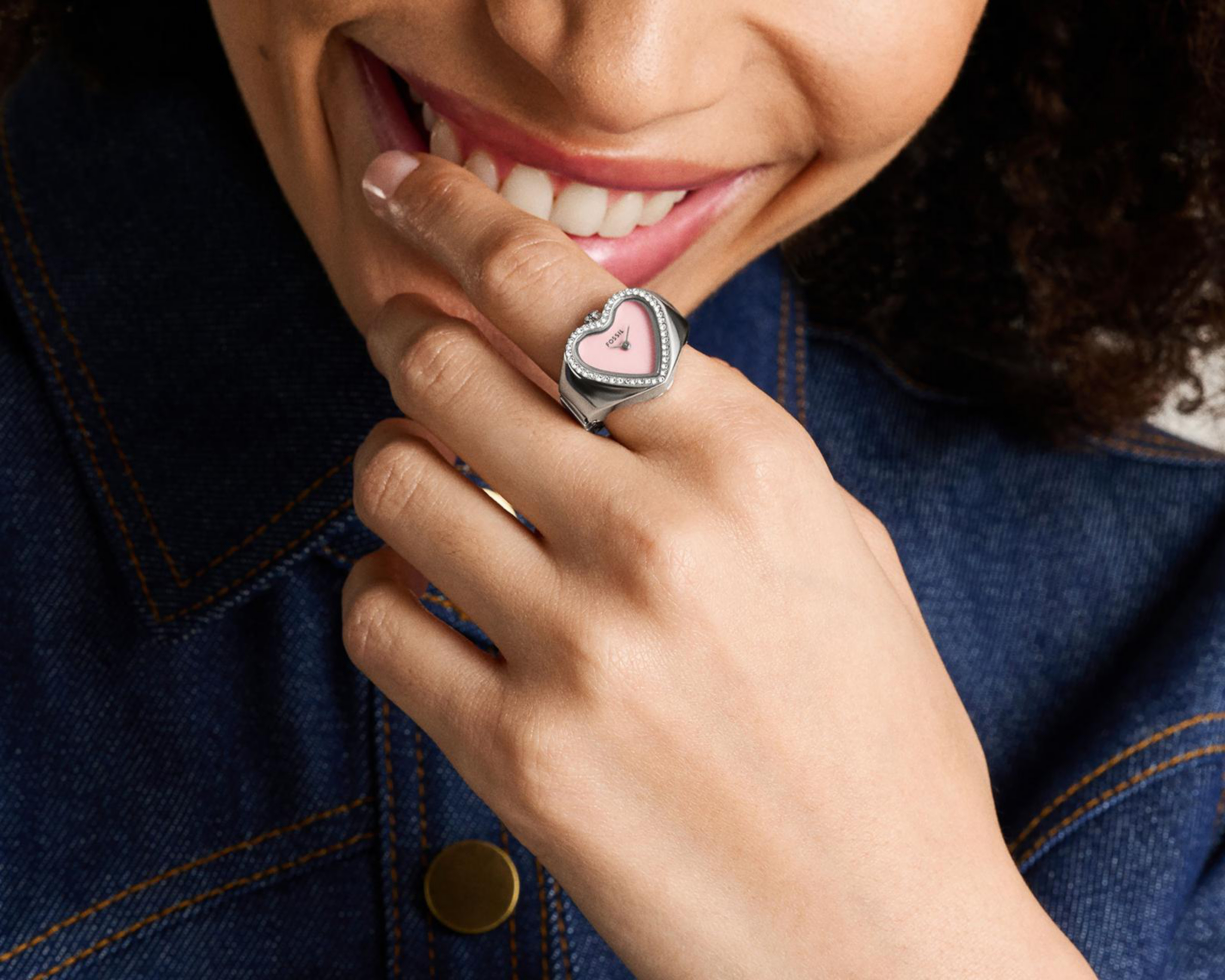 Foto 5 | Reloj de Anillo Fossil para Mujer ES5408 Plateado