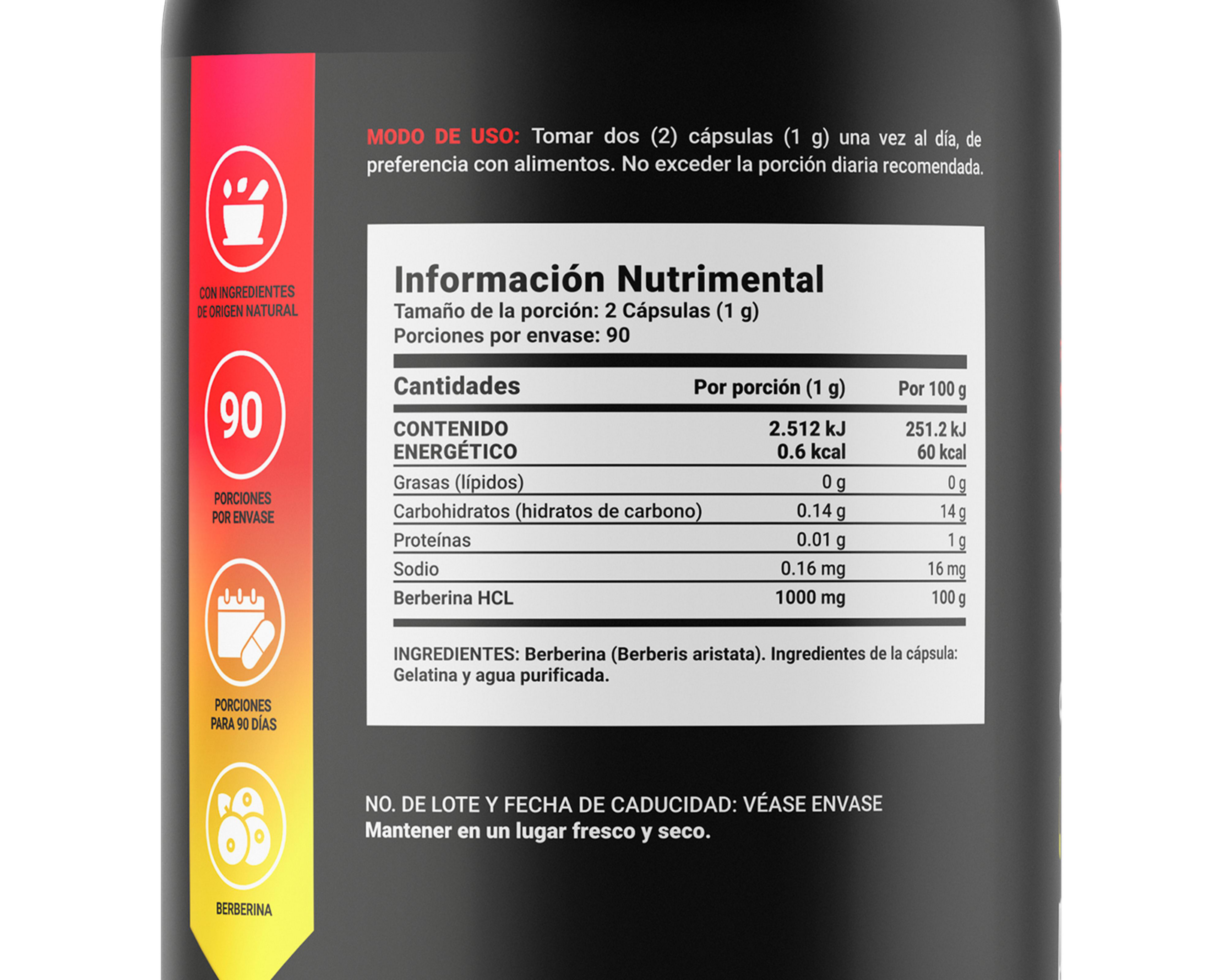 Foto 3 pulgar | Suplemento Alimenticio B Life Pure Berberine 180 Cápsulas