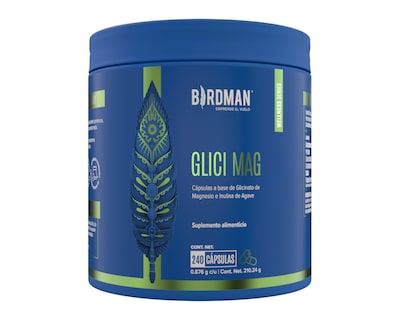 Foto 1 | Suplemento Alimenticio Birdman Glici Mag de Glicinato de Magnesio e Inulina de Agave 240 Cápsulas