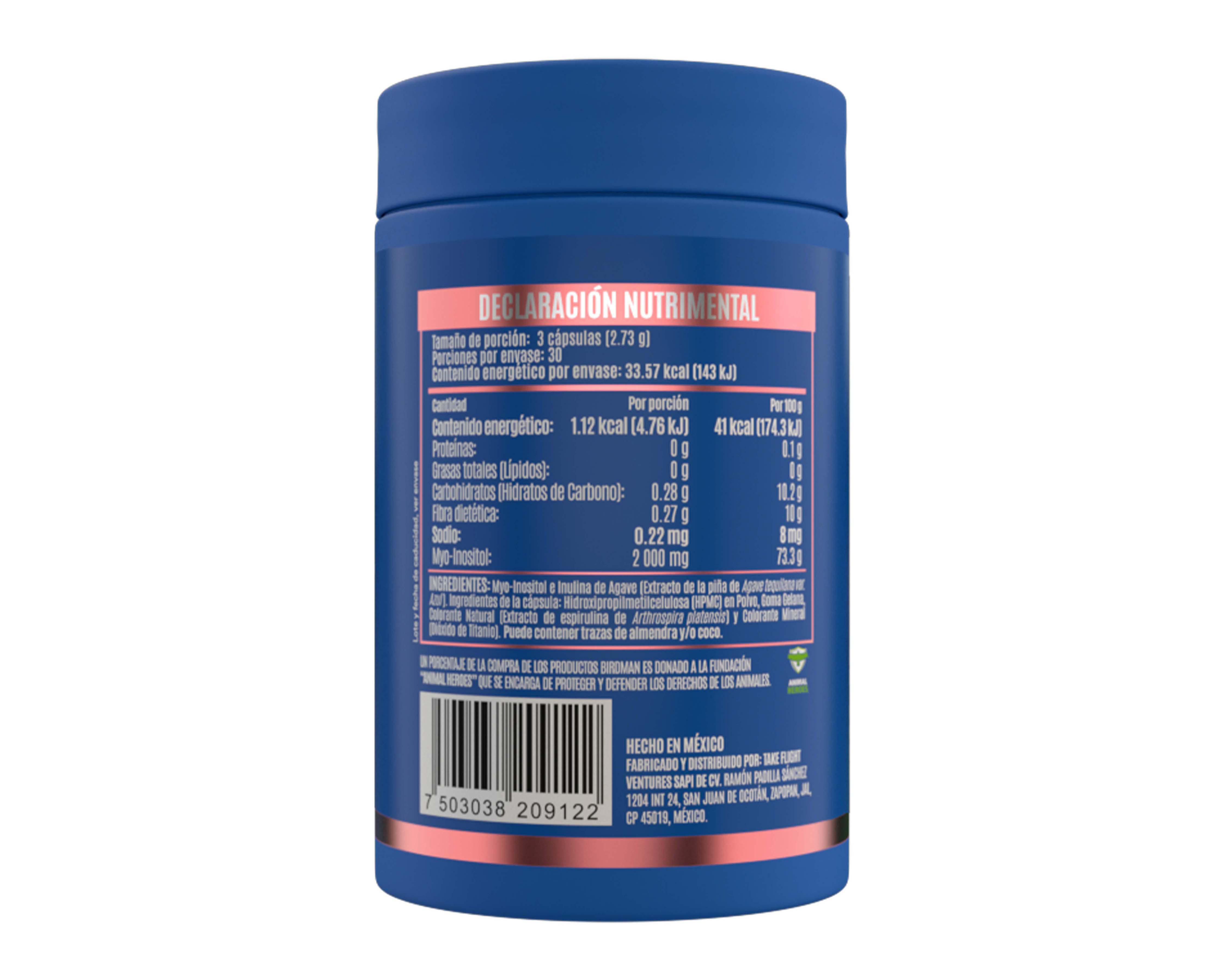 Foto 2 | Suplemento Alimenticio Birdman Myo-Inositol 90 Cápsulas